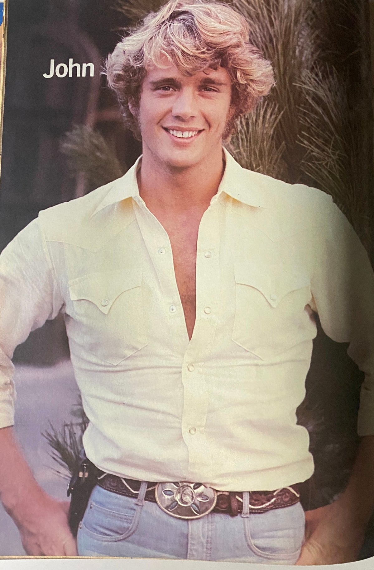 Profile image of a smiling young man named John from Tiger Beat Star Magazine September 1982 highlighting '70s styles.