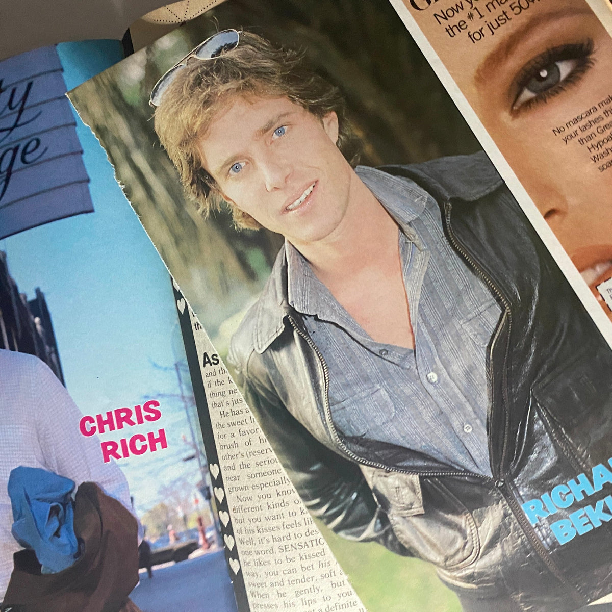 Image of a young male celebrity featured in the Tiger Beat Star Magazine September 1981, wearing a black leather jacket and blue shirt, showcasing the style of the 1980s.