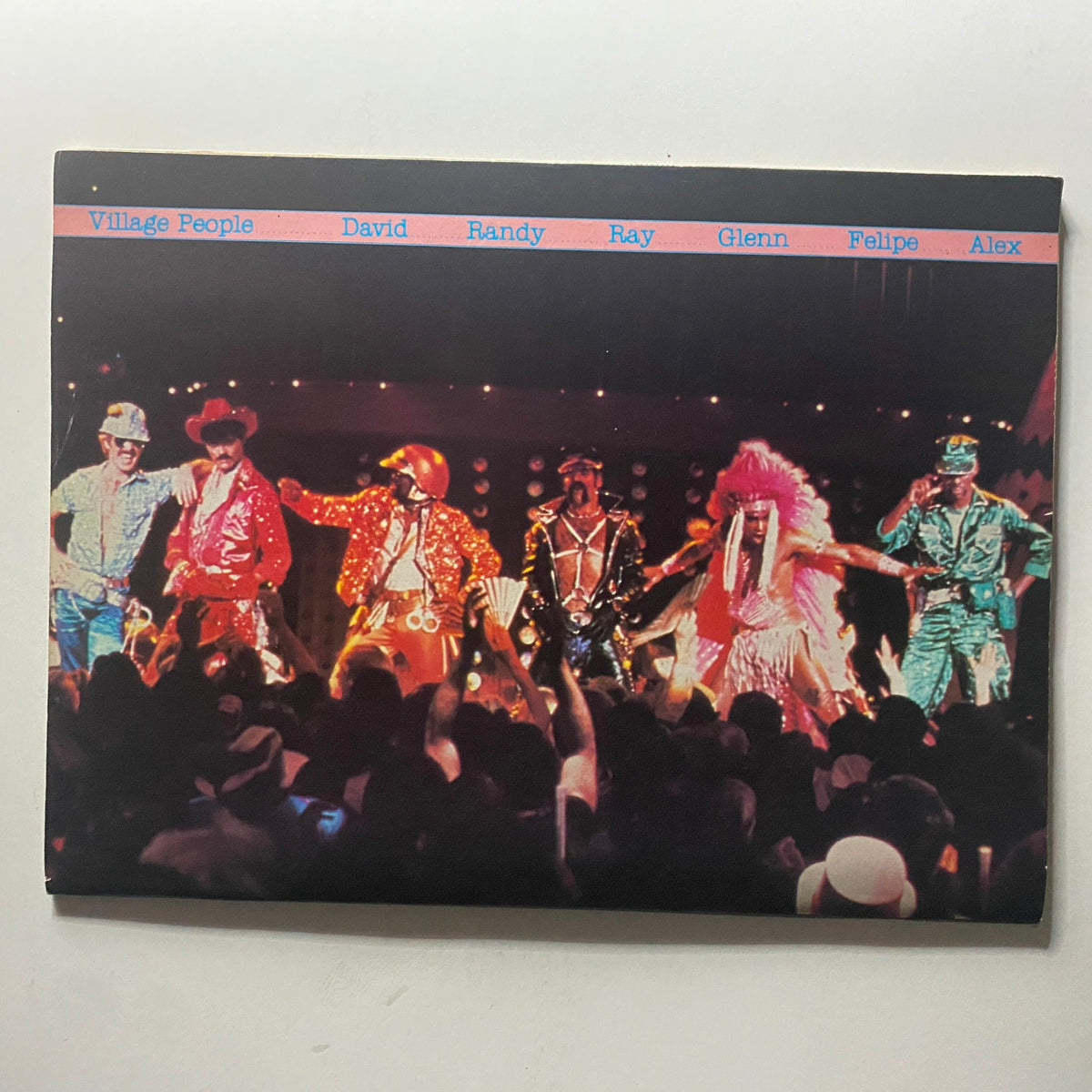 Performance by the Village People, prominently featured in Tiger Beat Star Magazine October 1980, capturing the lively essence of 1980s entertainment and music culture.