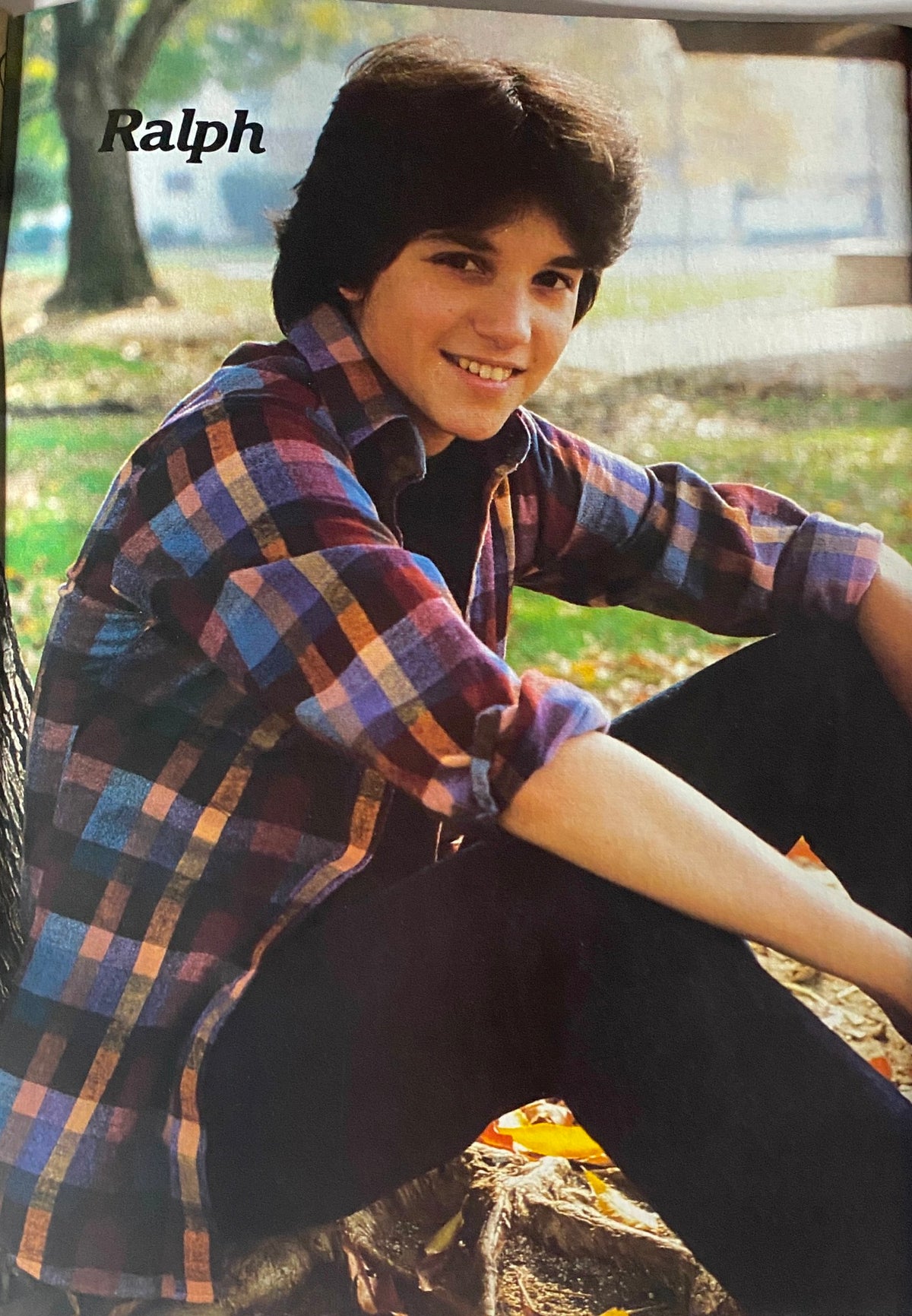 Image from Tiger Beat Star Magazine October 1982 featuring Ralph, a young boy in a plaid shirt, smiling outdoors, reflecting the nostalgic elements of 1980s teen magazines.