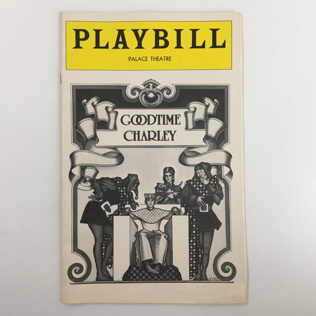 1975 Playbill for Goodtime Charley at The Palace Theatre featuring Ann Reinking, showcasing theatrical illustrations and design.