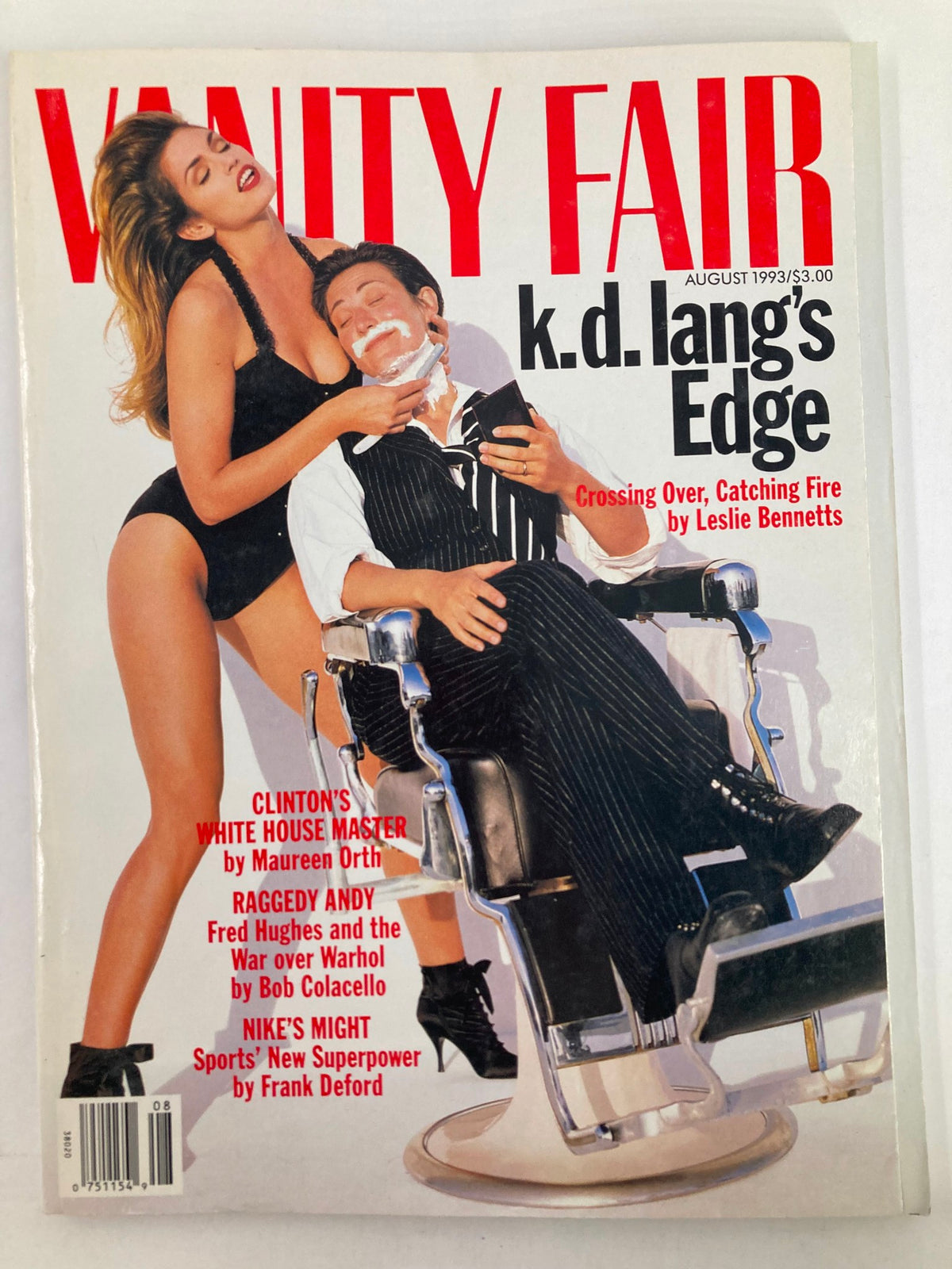 Vanity Fair Magazine, August 1993: Featuring Leslie Bennetts and K.D. Lang on the cover