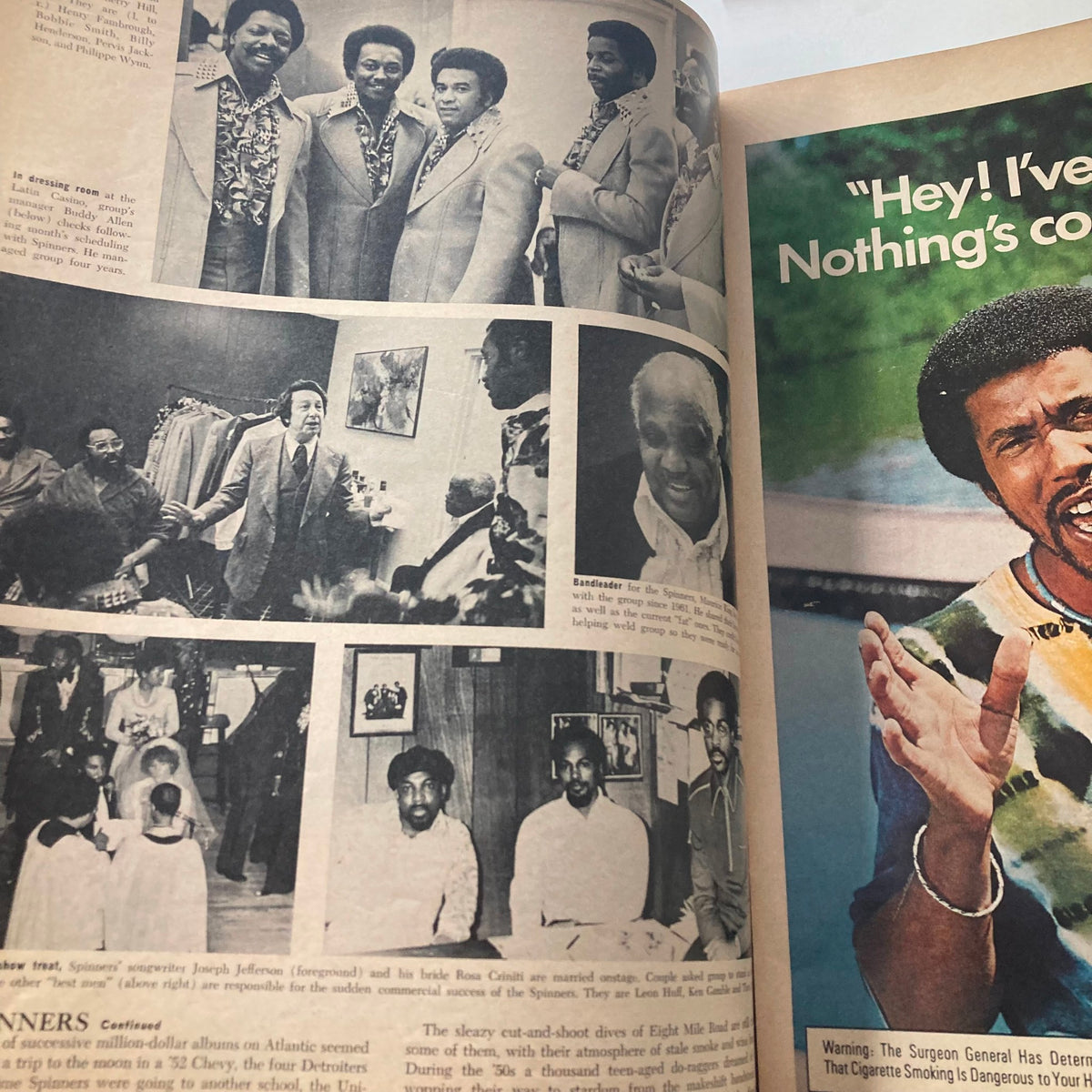 Image featuring notable African American personalities and cultural moments captured in black and white photography. VTG Ebony Magazine July 1976 Billy Dee Williams, James Earl Jones GD Interior.