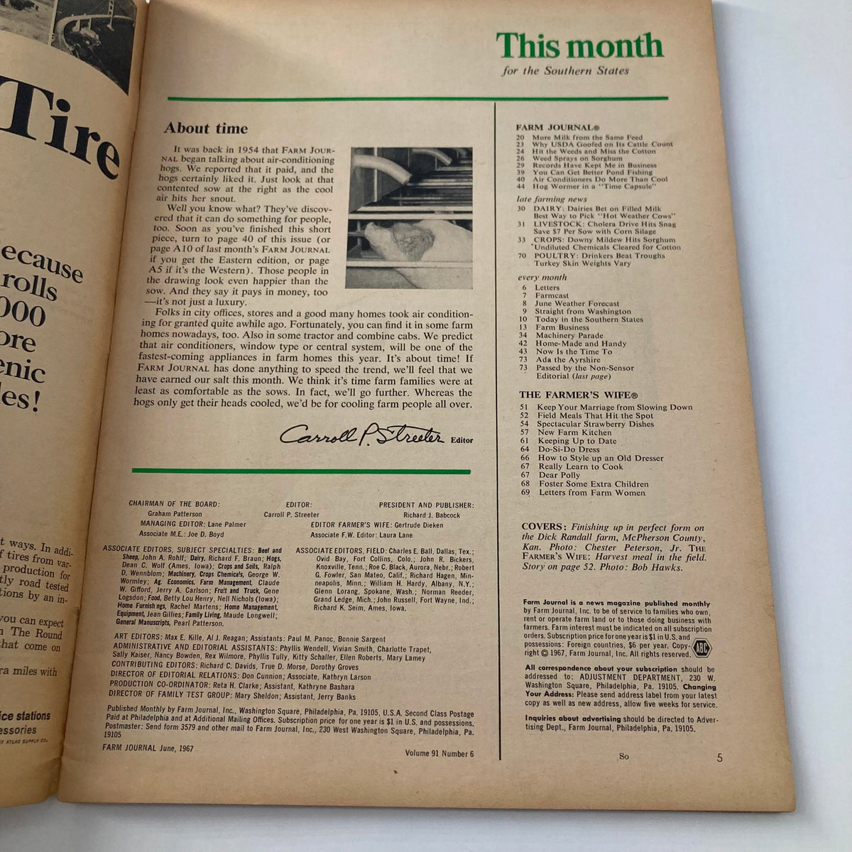 Vintage Farm Journal Magazine June 1967 The Dick Randall Farm, McPherson County
