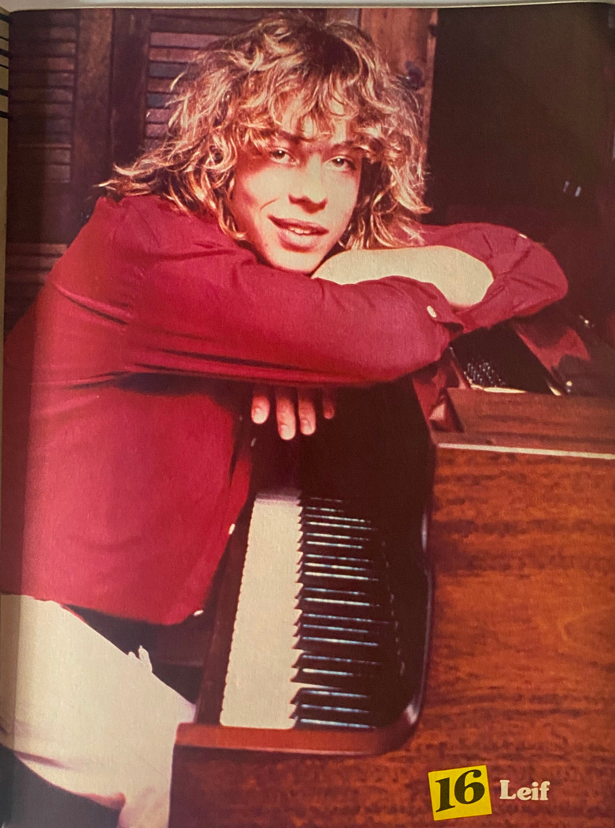 Photo of Leif Garrett featured in 16 Magazine July 1980, capturing the essence of 1980s pop culture.