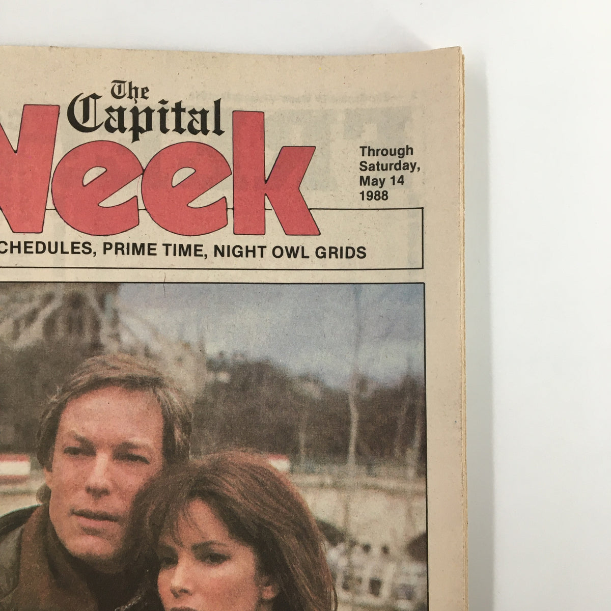The Capital TV Week magazine header from May 1988 highlighting 'The Bourne Identity,' showcasing the title and details about the publication's coverage of TV shows during that era.