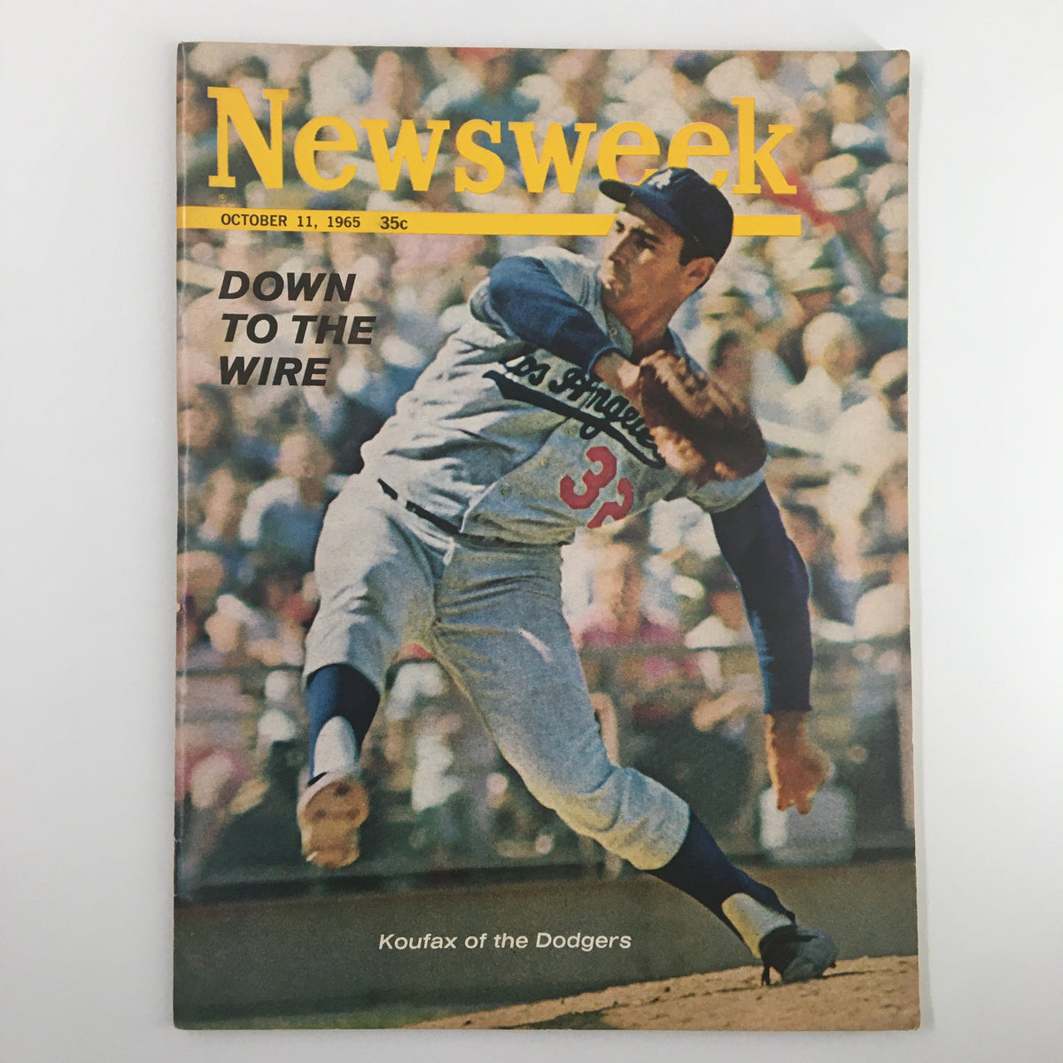 Newsweek Magazine October 11 1965 Sandy Koufax of the Dodgers No Label