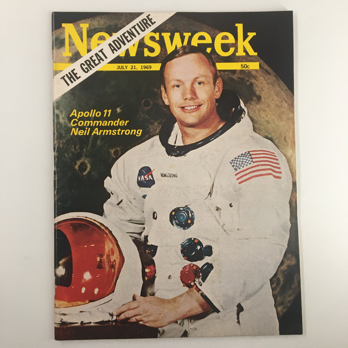 Newsweek Magazine July 21 1969 Apollo 11 Commander Neil Armstrong No Label
