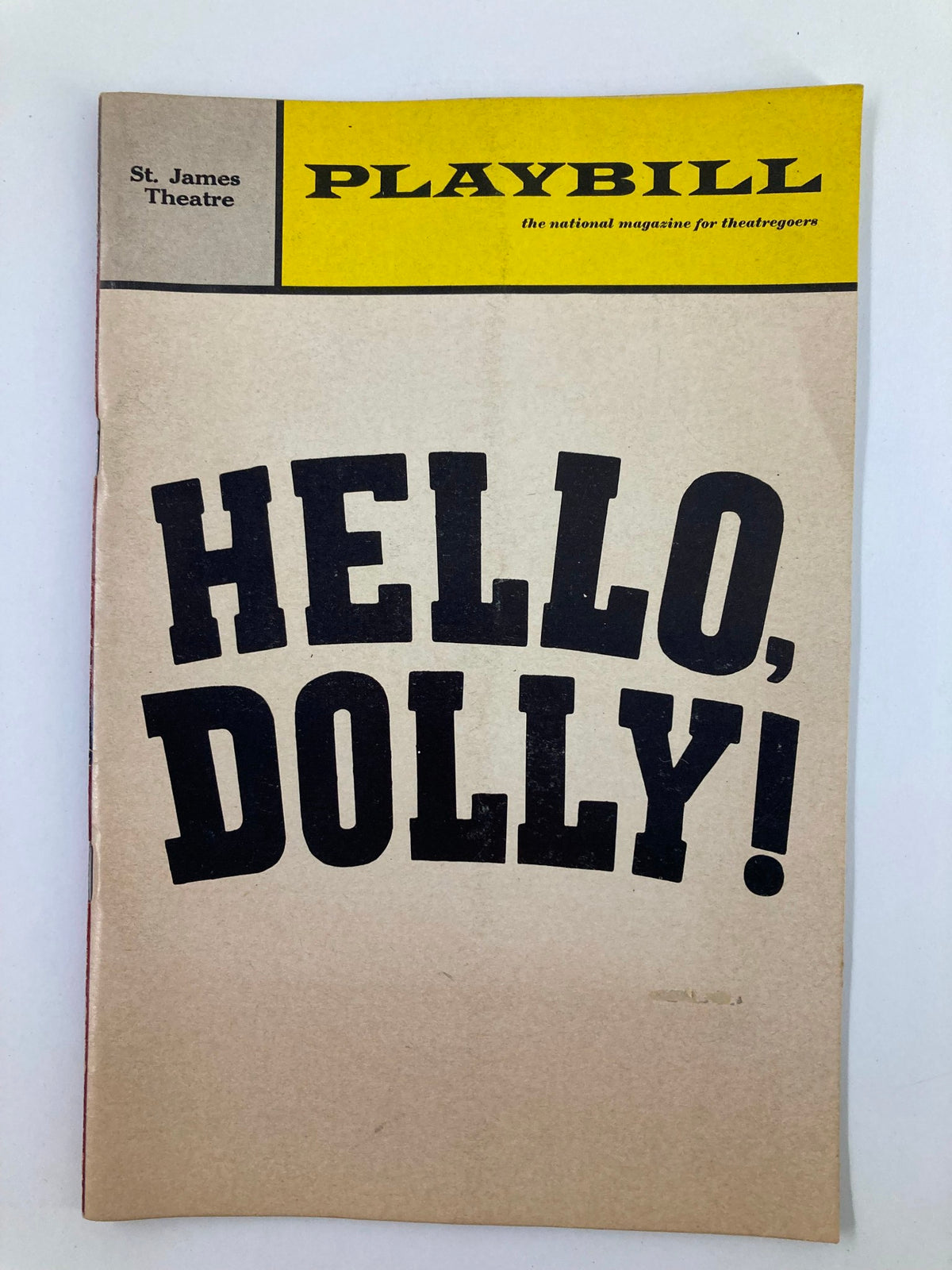 1967 Playbill St. James Theatre featuring the title 'Hello, Dolly!' presented in bold, iconic typography.