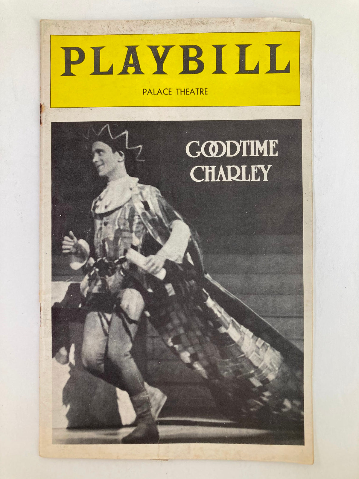 1975 Playbill for Goodtime Charley at The Palace Theatre featuring an actor in costume.