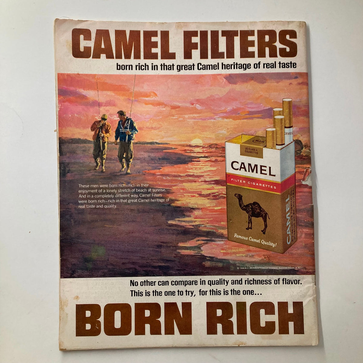 Advertisement for Camel Filters in the Saturday Evening Post Magazine October 22, 1966, highlighting the quality of the product.