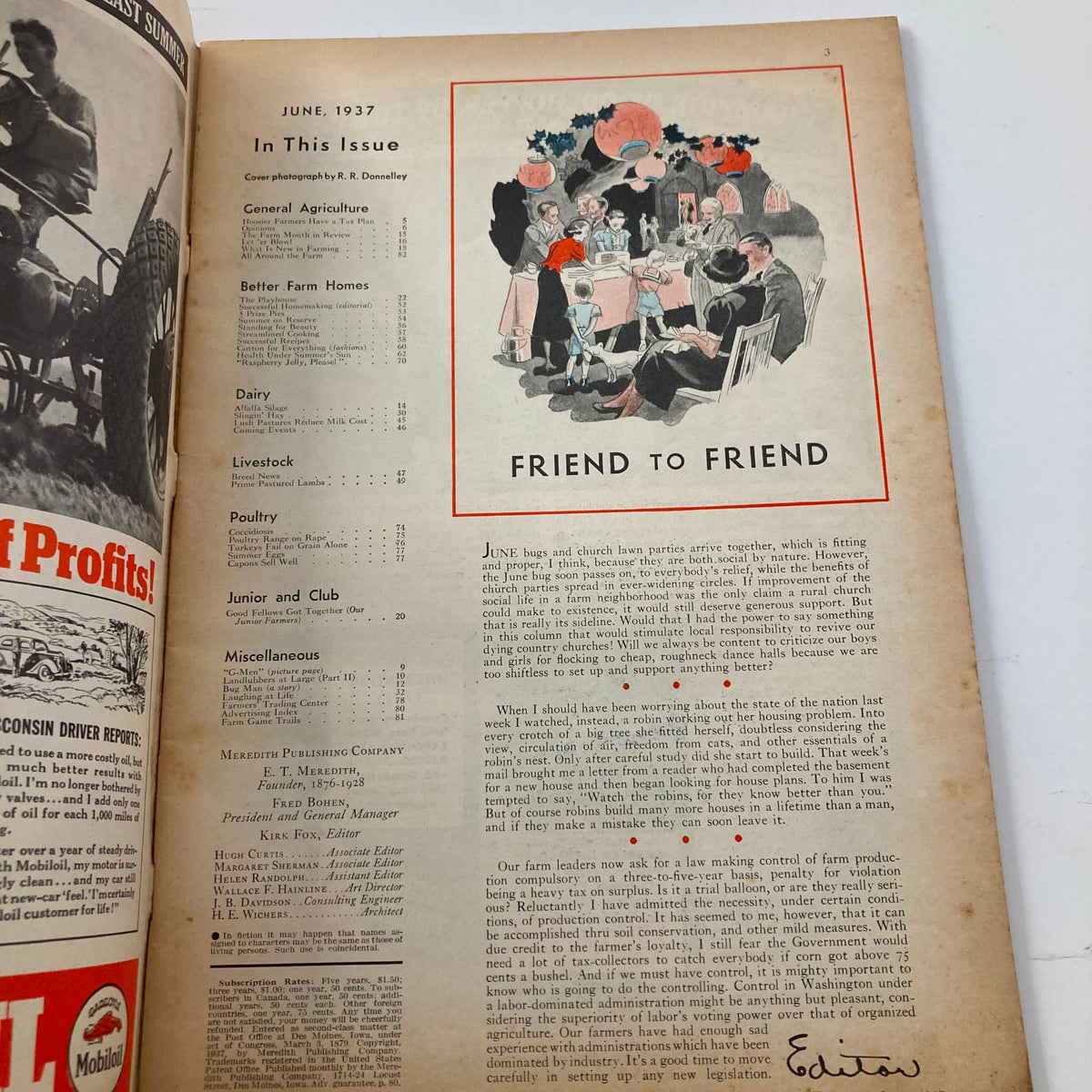Vintage Successful Farming Magazine June 1937 This Month - The Five Prize Pies
