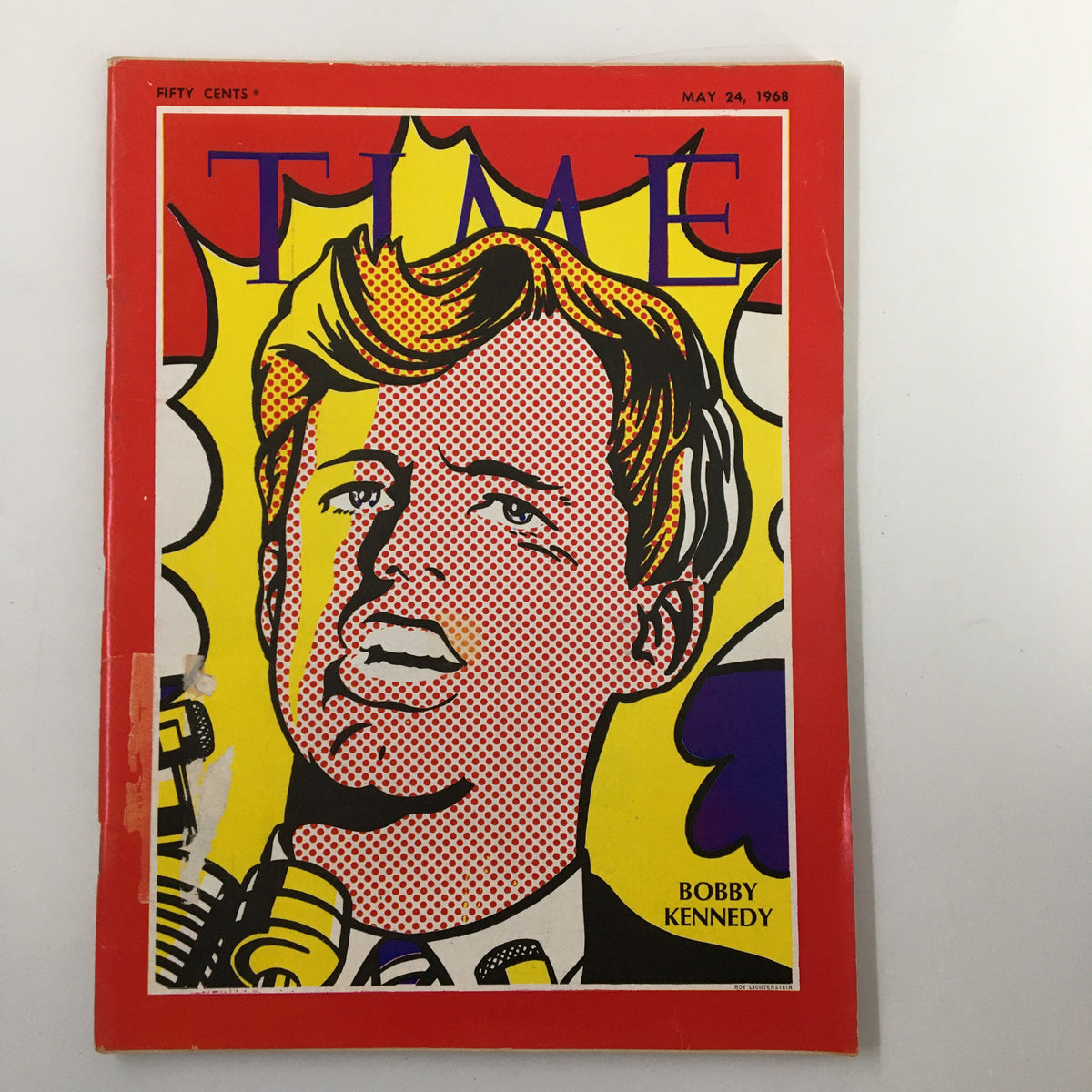 VTG Time Magazine May 24, 1968 featuring a colorful cover illustration of Bobby Kennedy
