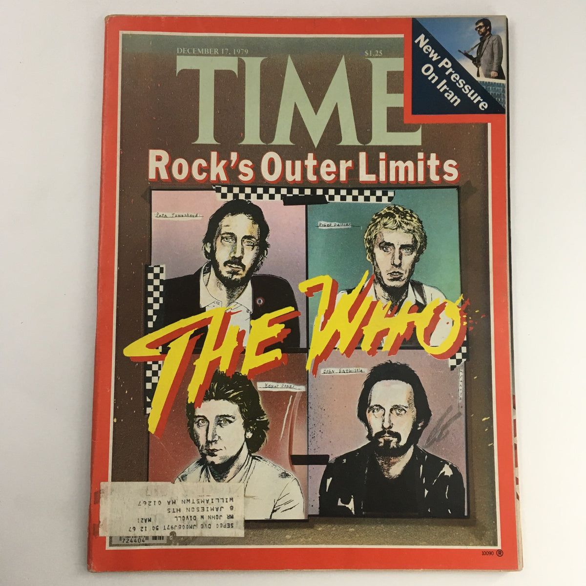 Time Magazine December 17 1979 featuring The Who on the cover with portraits of Roger Daltrey, Pete Townshend, and John Entwistle, showcasing a pivotal moment in rock music history.