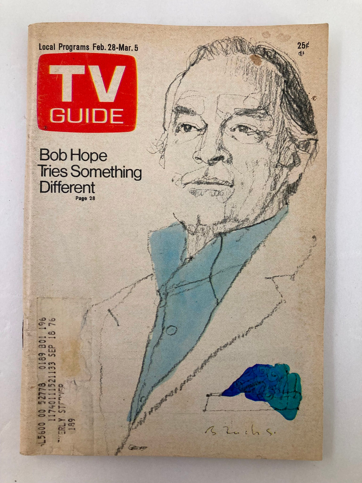 TV Guide Magazine February 28 1976 #1196 Bob Hope Iowa Edition