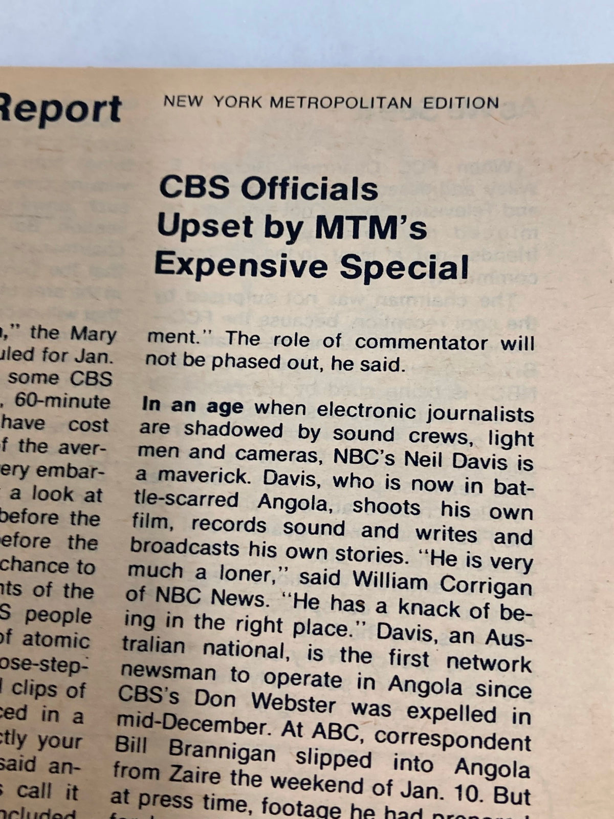 TV Guide Magazine January 24 1976 issue #1191 article highlighting CBS officials' concerns regarding MTM's expensive special. This vintage magazine provides insights into the television industry of the 1970s.