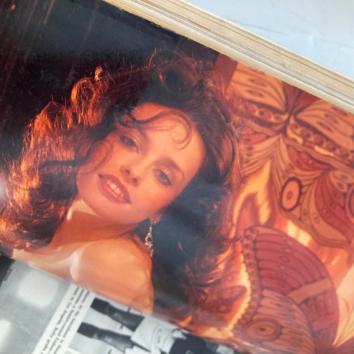 Inside view of Vintage Playboy Magazine June 1973, displaying a close-up of Playmate Ruthy Ross with a captivating hairstyle and background.