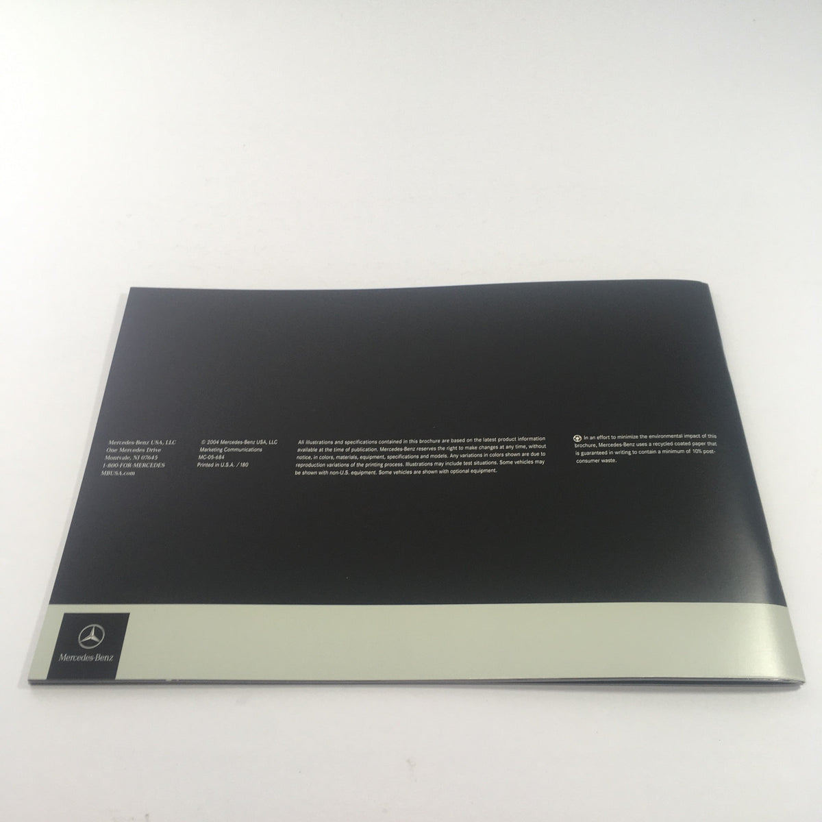 Back cover of the 2006 Mercedes-Benz Soul S-500 Sedan dealership brochure with company information and logos.