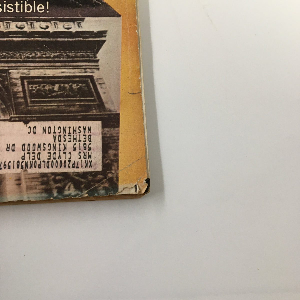 Back cover of VTG Redbook Magazine February 1968, depicting the magazine's branding and vintage aesthetic, reflecting the cultural essence of the late 1960s.