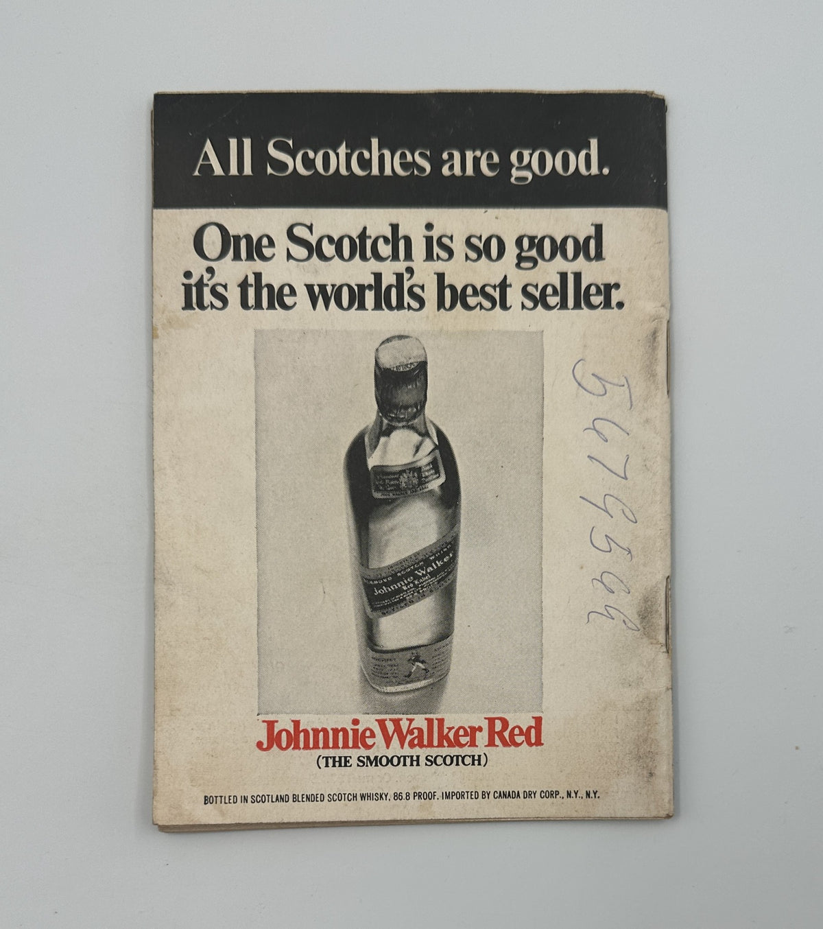 Advertisement for Johnnie Walker Red Scotch whiskey found in Jet Magazine from February 6, 1969.