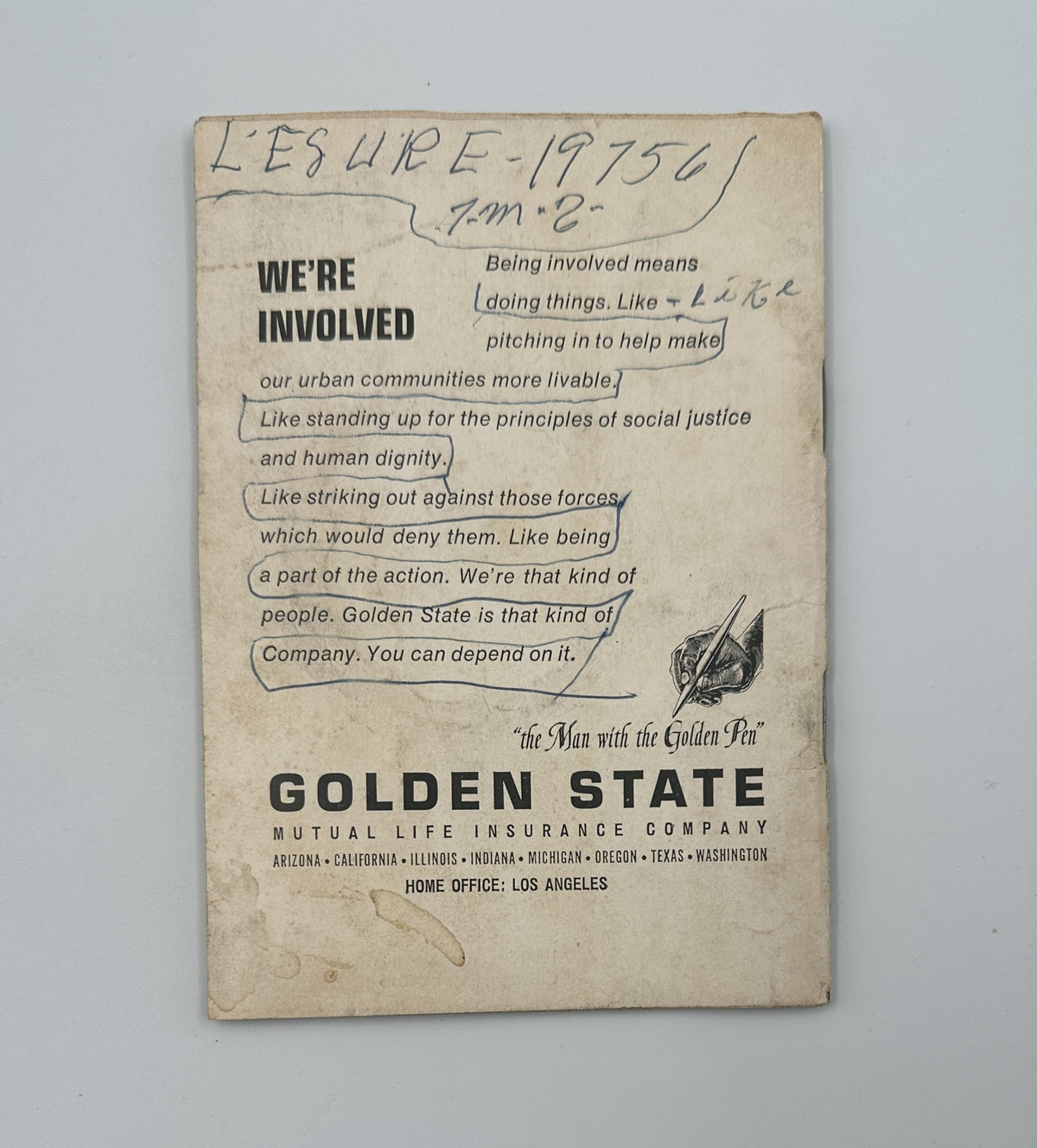 Back cover of Jet Magazine from July 3, 1969 displaying a message about social justice and involvement.