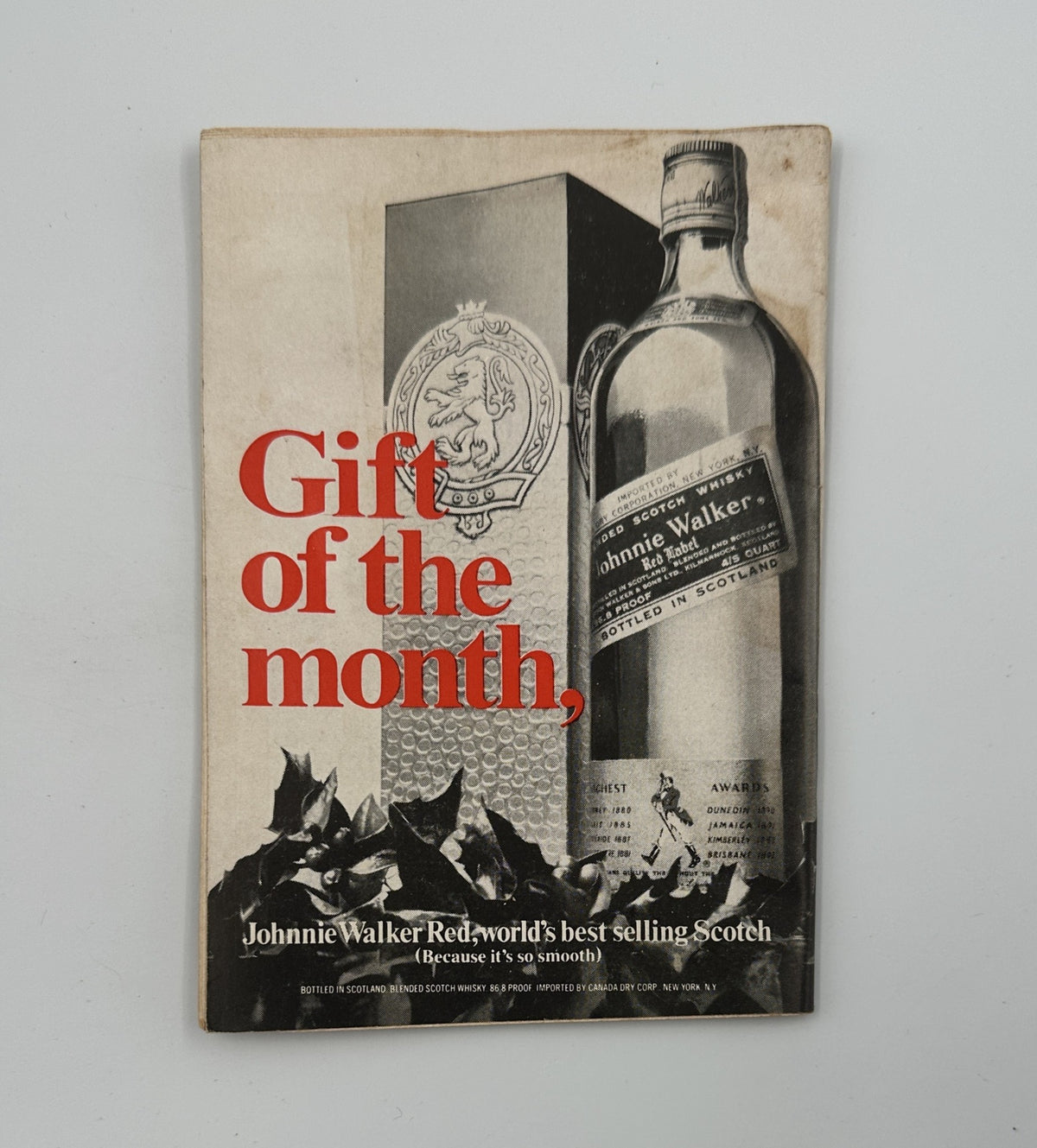 Cover of Jet Magazine from December 5, 1968 featuring Joy Nunley, an airlines stewardess who turns model, showcasing the theme 'Gift of the Month' with Johnnie Walker Scotch advertisement.