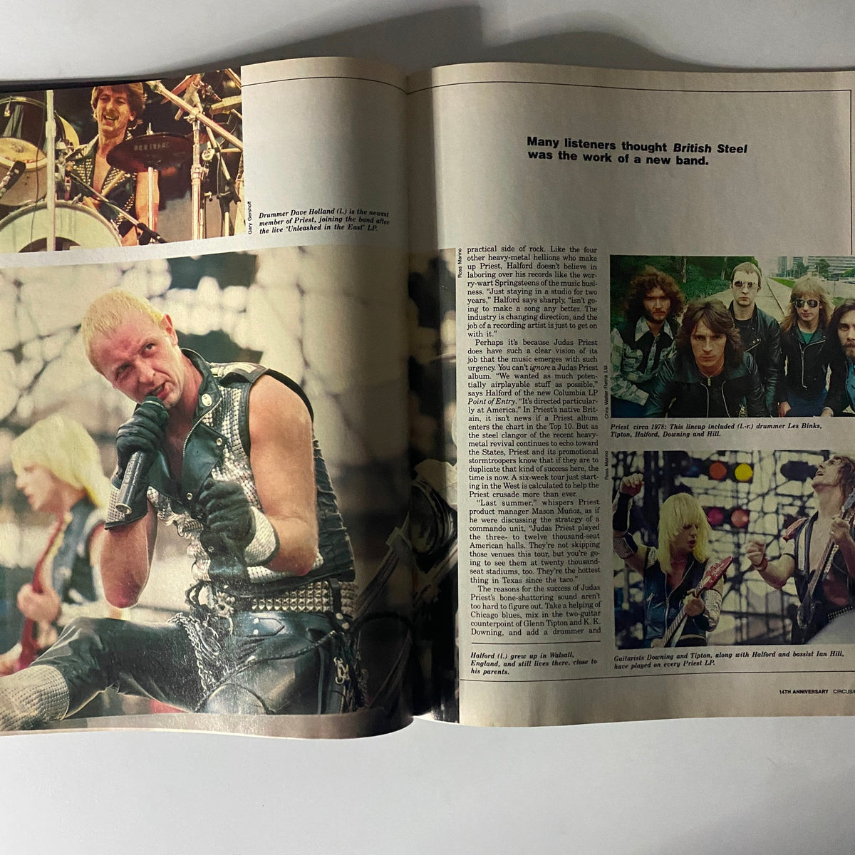 Feature from Circus Magazine October 31, 1983 showcasing a live performance by a heavy metal band, highlighting the era's rock culture with a focus on iconic artist interviews.