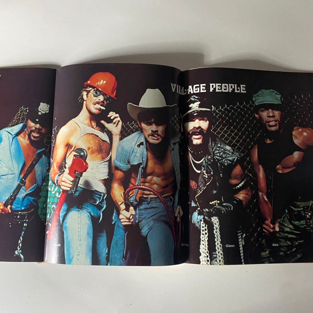 February 1980 - 16 Magazine centerfold featuring the iconic Village People in their signature outfits.