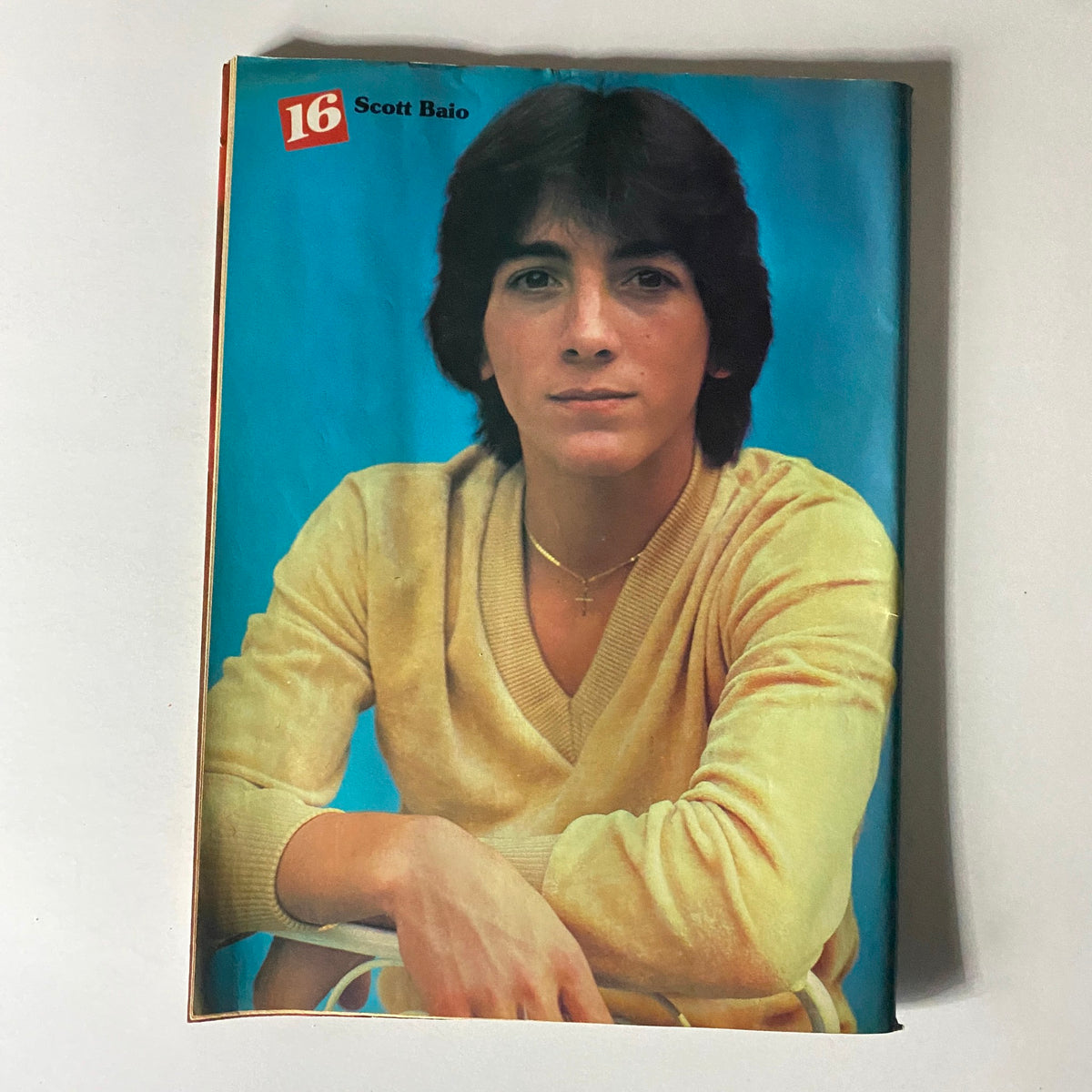 Scott Baio featured on the cover of 16 Magazine May 1982, showcasing his youthful look.
