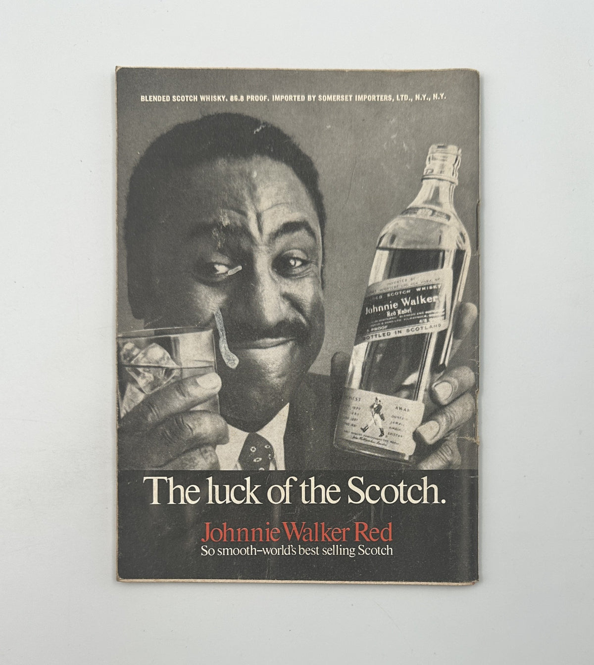 Jet Magazine July 31, 1969 featuring an advertisement for Johnnie Walker Red Scotch whisky, showcasing a smiling man enjoying a glass, highlighting its popularity as the world's best-selling Scotch.
