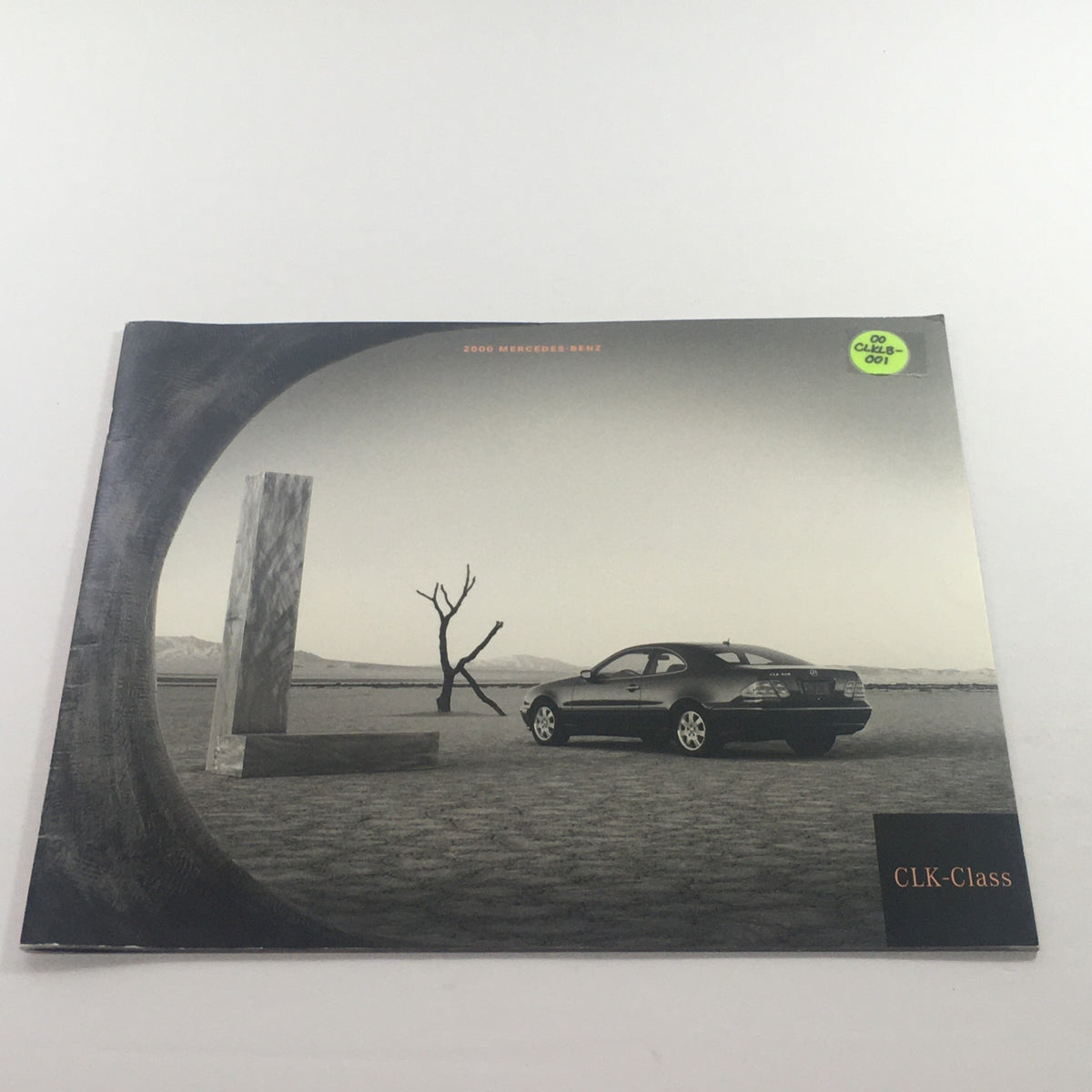 2000 Mercedes-Benz CLK-Class dealership car auto brochure catalog cover featuring a car on a scenic landscape.