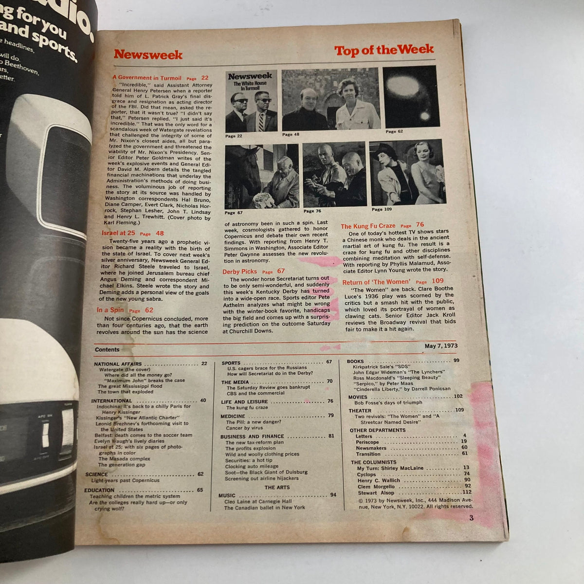 Vintage Newsweek Magazine May 7 1973 John Ehlrichman & H.R. Haldeman
