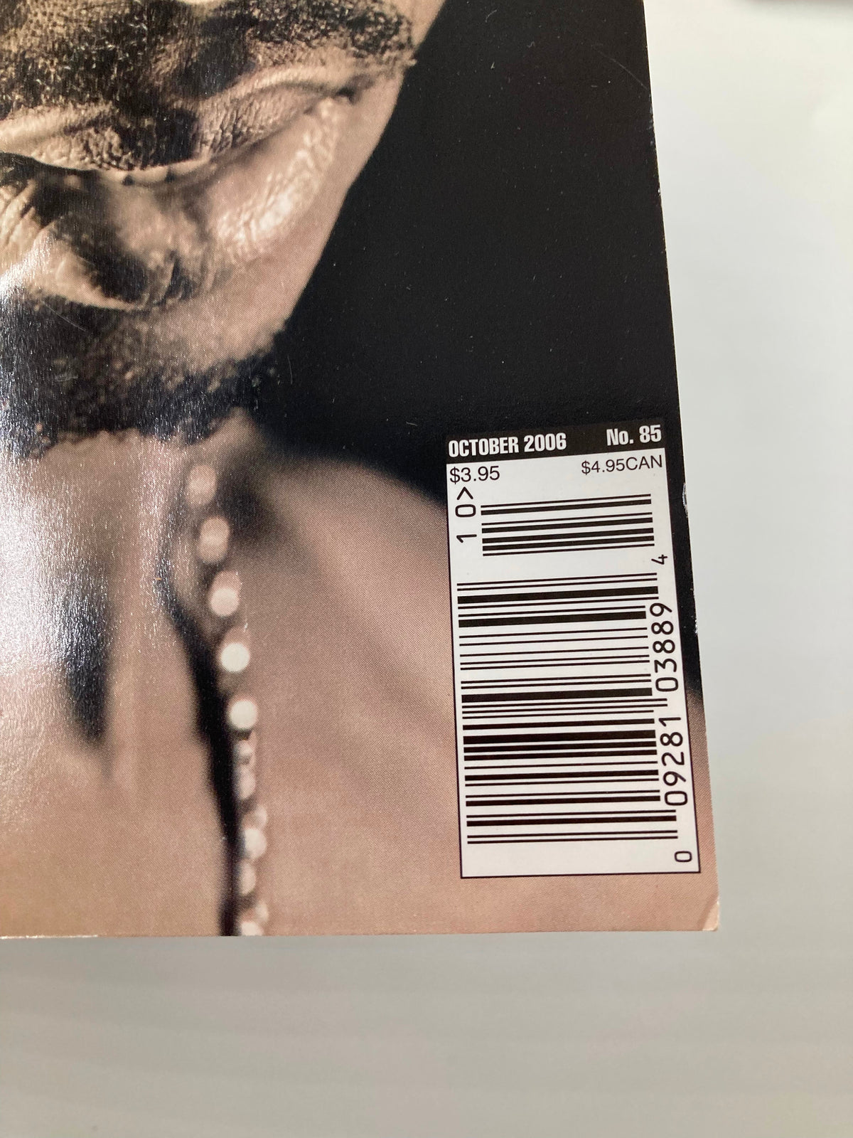 Barcode and publication details from the October 2006 issue of XXL Magazine, reflecting its collectible nature and pricing.
