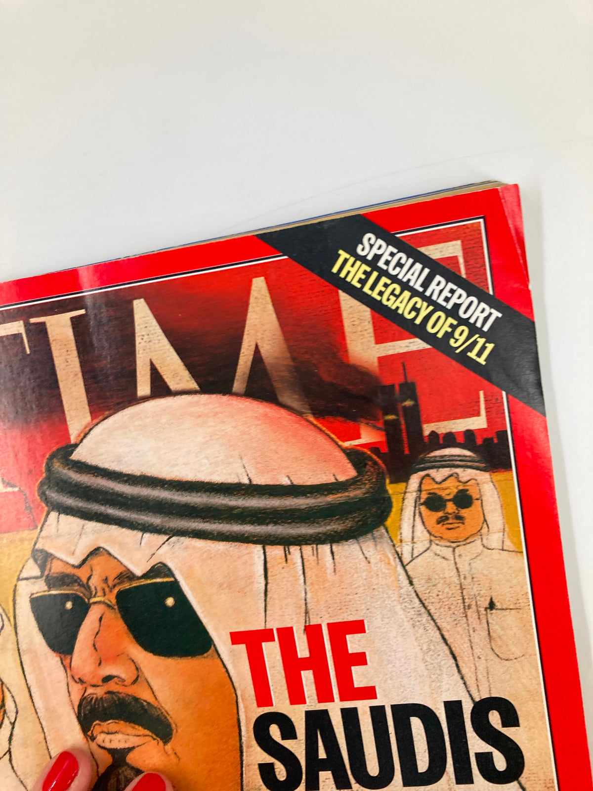 Cover of Time Magazine, September 15, 2003, titled 'The Saudis and The Legacy of 9/11', featuring an illustration of men in sunglasses with a bold headline 'SPECIAL REPORT THE LEGACY OF 9/11'.