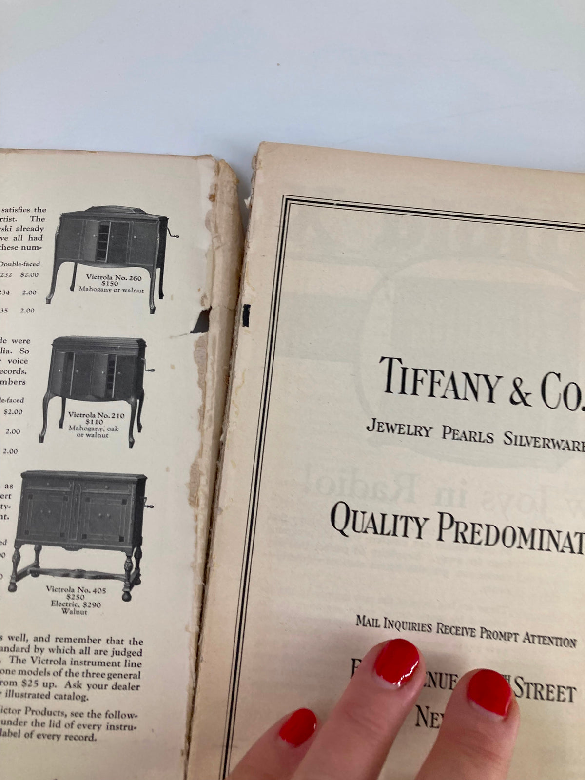 Interior page of VTG Harpers Magazine April 1924 displaying an advertisement for Tiffany & Co., illustrating the magazine's cultural context.