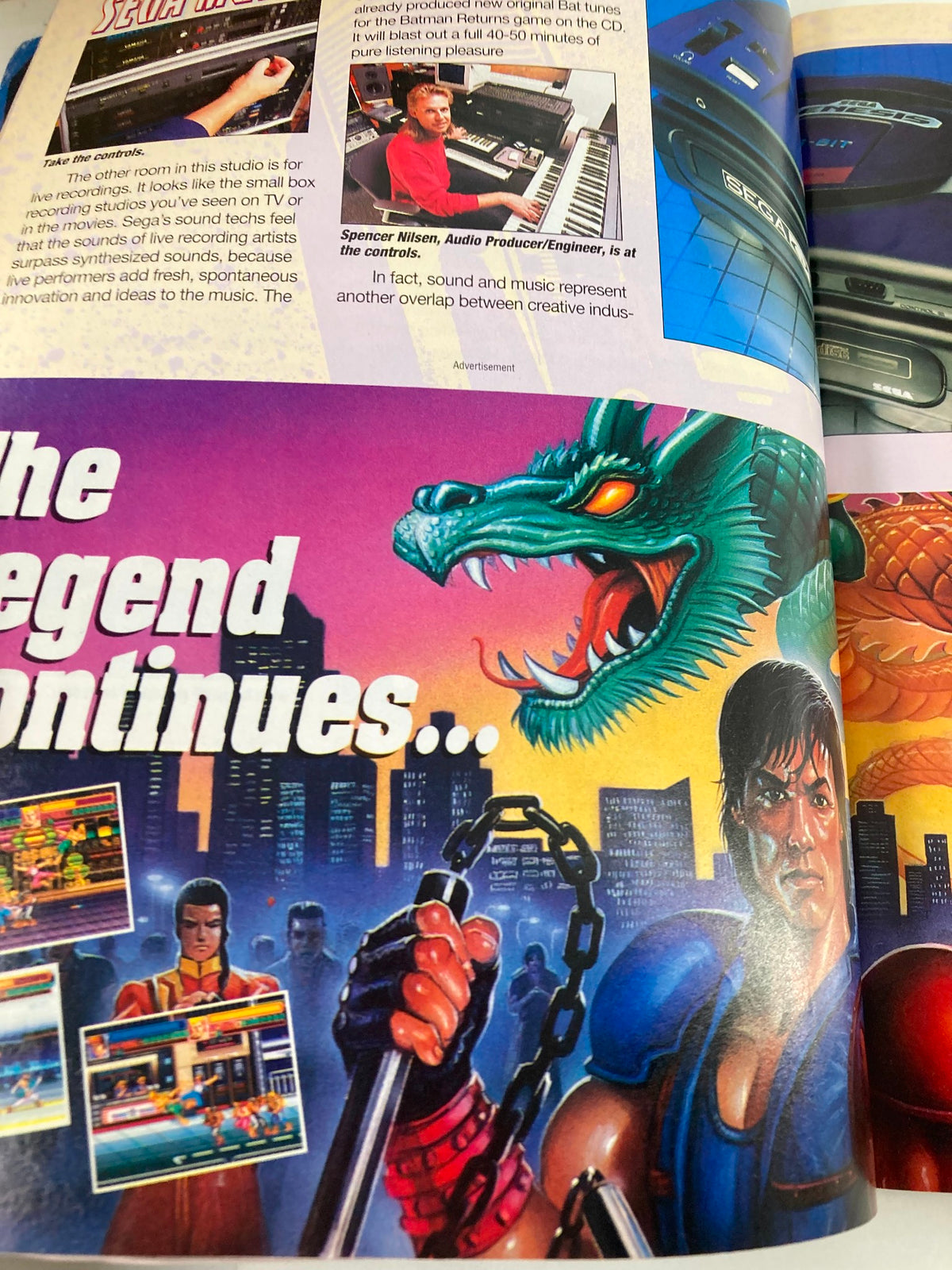 GamePro Magazine Vol 4 #12 showcasing an advertisement that highlights the legend of video game characters in an artistic illustration.