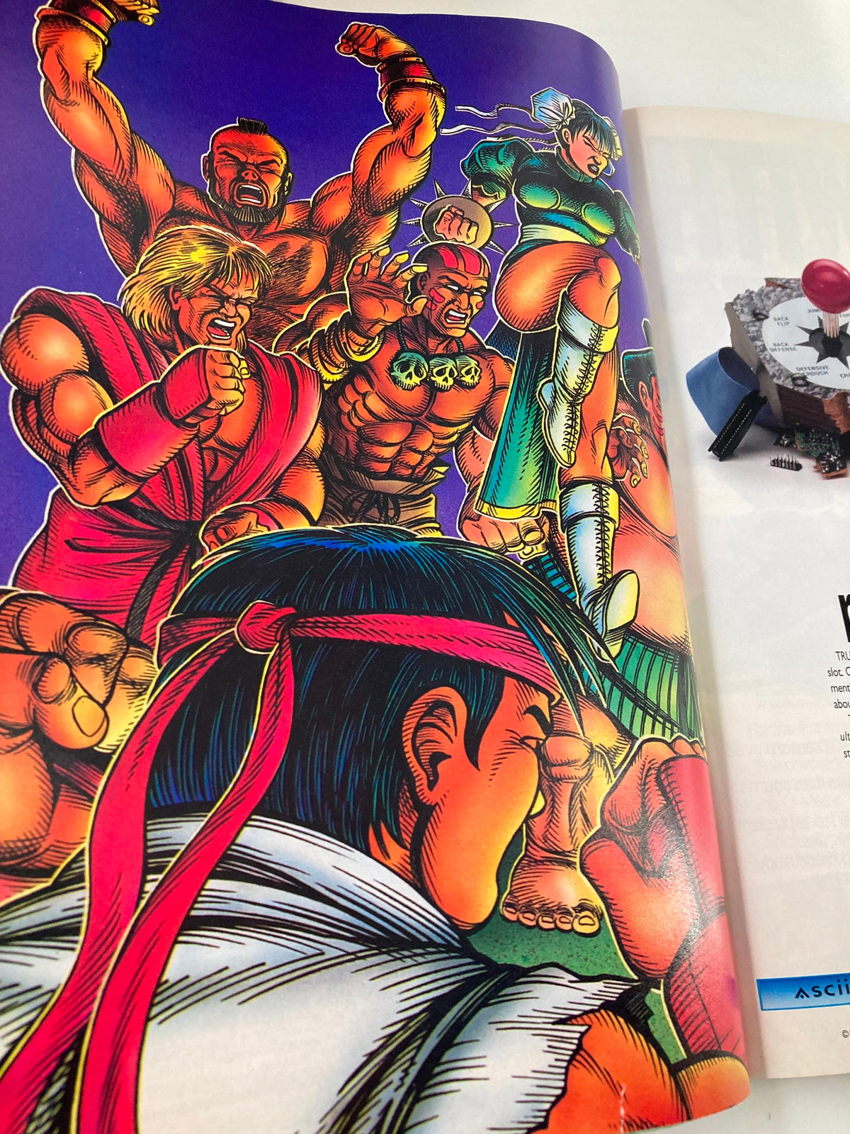 GamePro Magazine Vol 4 #12 illustrating iconic characters from Street Fighter II and their intense poses in a vibrant, colorful artwork.