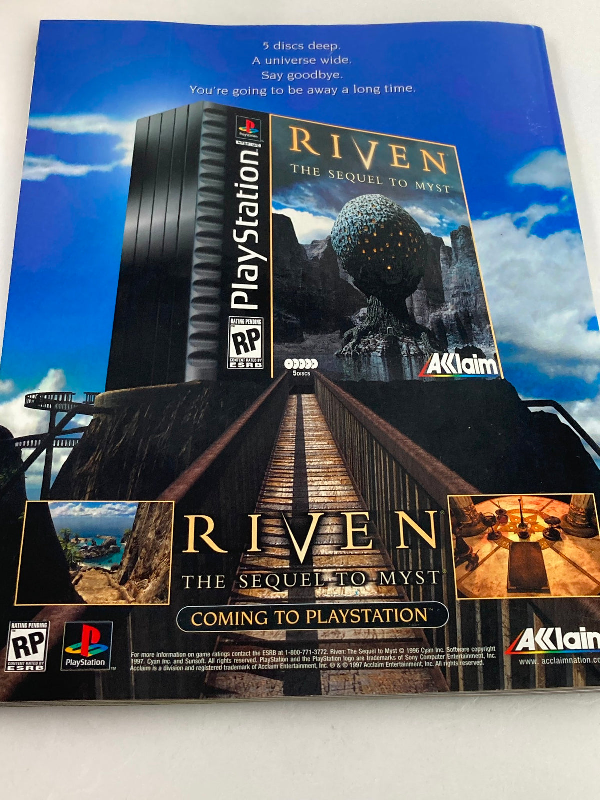 GamePro Magazine January 1998 - Mortal Kombat 4 and Quick II Riven featuring an advertisement for Riven: The Sequel to Myst, highlighting its immersive world.