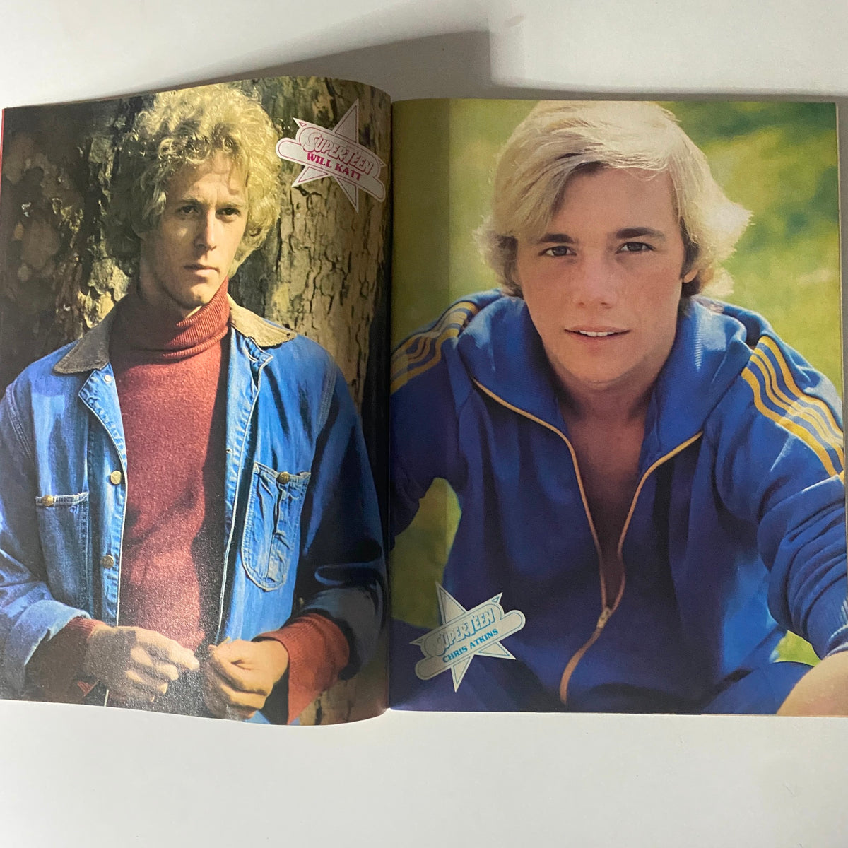 SuperTeen Magazine October 1981 featuring a two-page spread of Will Katt and Chris Atkins.