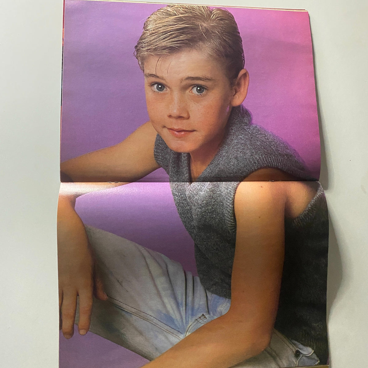 Teen heartthrob Ricky Schroder in a colorful photo spread from SuperTeen Magazine February 1984.