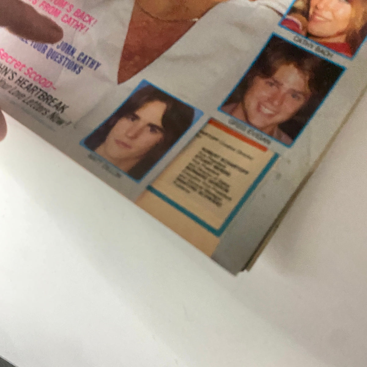 Inside page of SuperTeen Special No. 4 featuring profile images and information on stars John Schneider, Tom Wopat, and others from the magazine's 1981-1982 edition.