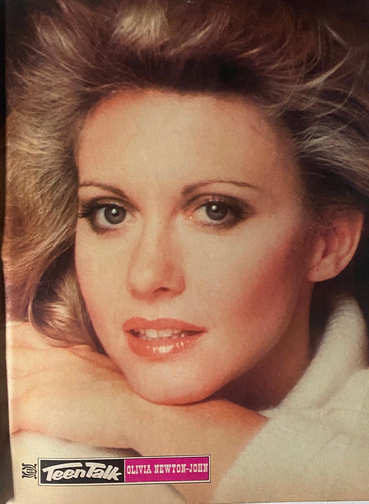 Portrait of Olivia Newton-John from Teen Talk Magazine September 1980, showcasing her as a featured celebrity.