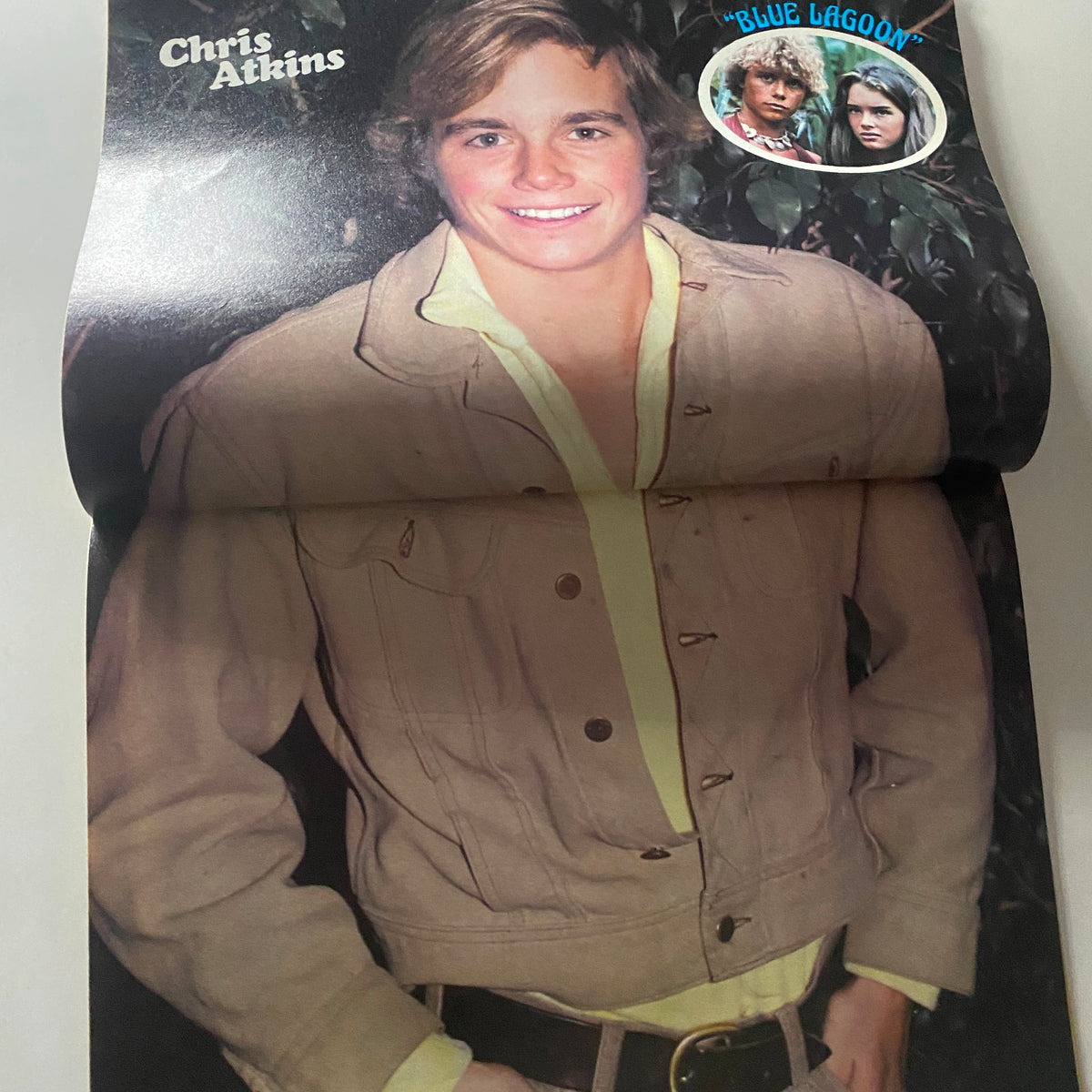 Pull-out poster of Chris Atkins from Teen Bag Magazine July 1980 highlighting his role in 'Blue Lagoon'.