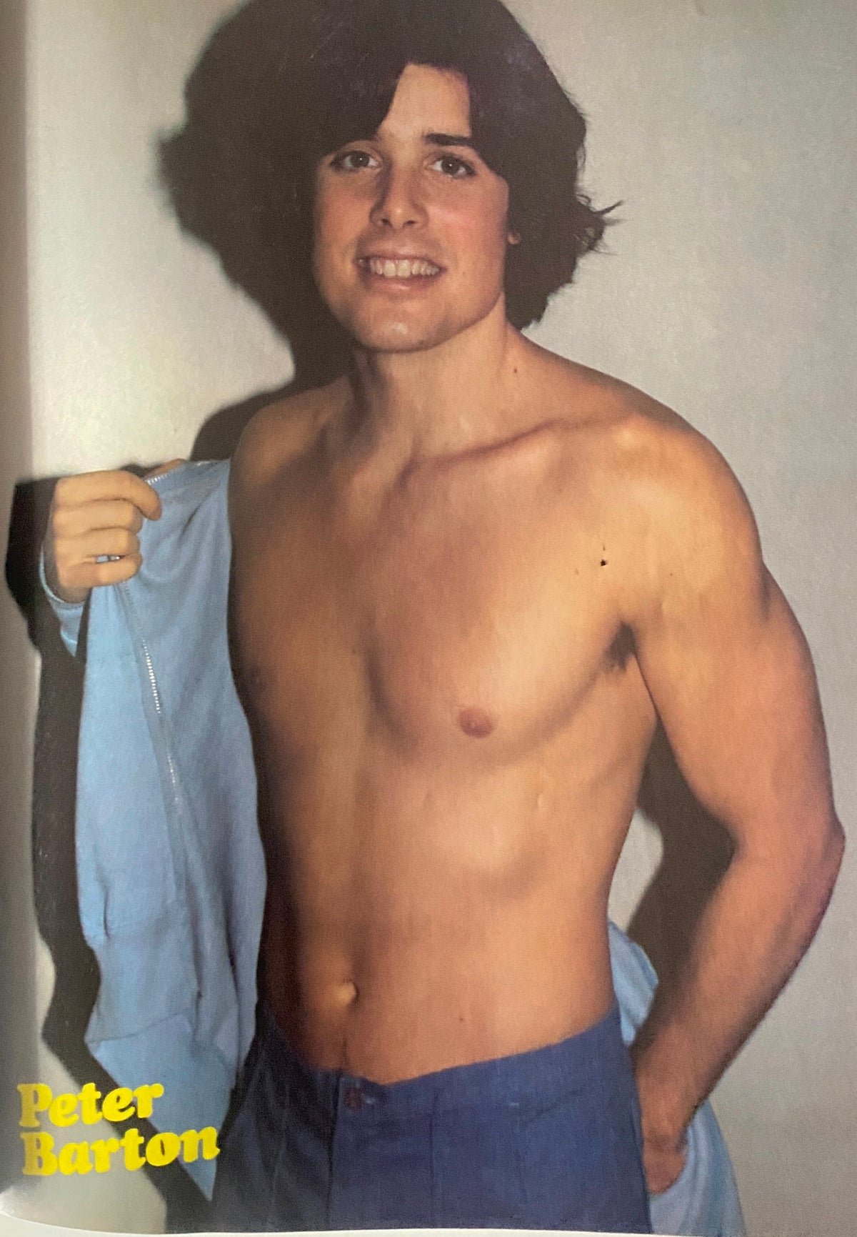 Teen Bag Magazine September 1981 includes Peter Barton posing shirtless, highlighting his youthful charm and style from the 1980s.