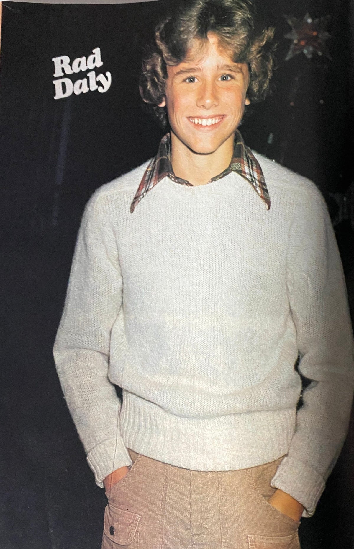 Teen Bag Magazine November 1980 featuring a smiling young man named Rad Daly, wearing a gray sweater over a plaid shirt, capturing the essence of 1980s youth style.
