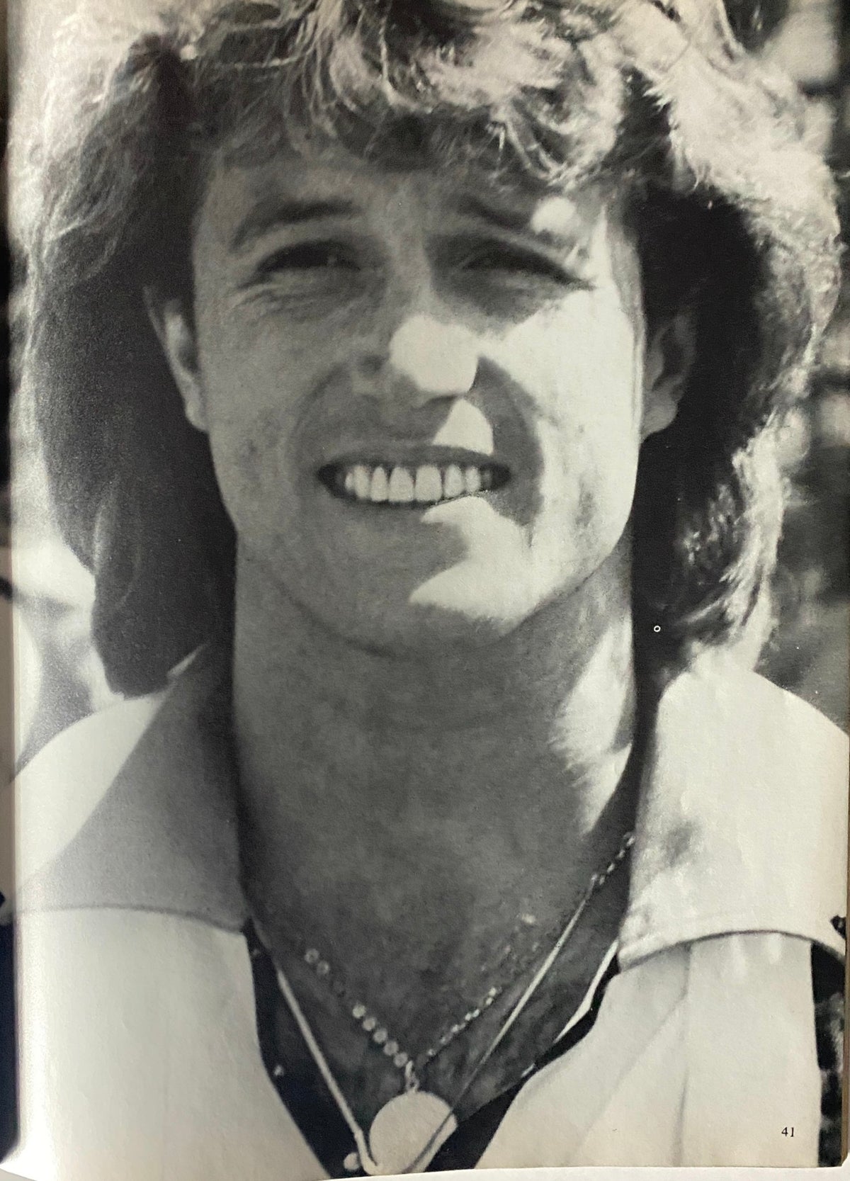 Teen Pin-Ups Magazine November 1980 showcasing a close-up black and white portrait of a smiling male celebrity with styled hair and jewelry.
