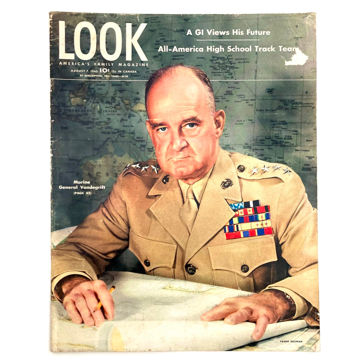 Vintage Look Magazine August 7 1945 Marine General Alexander Vandegrift