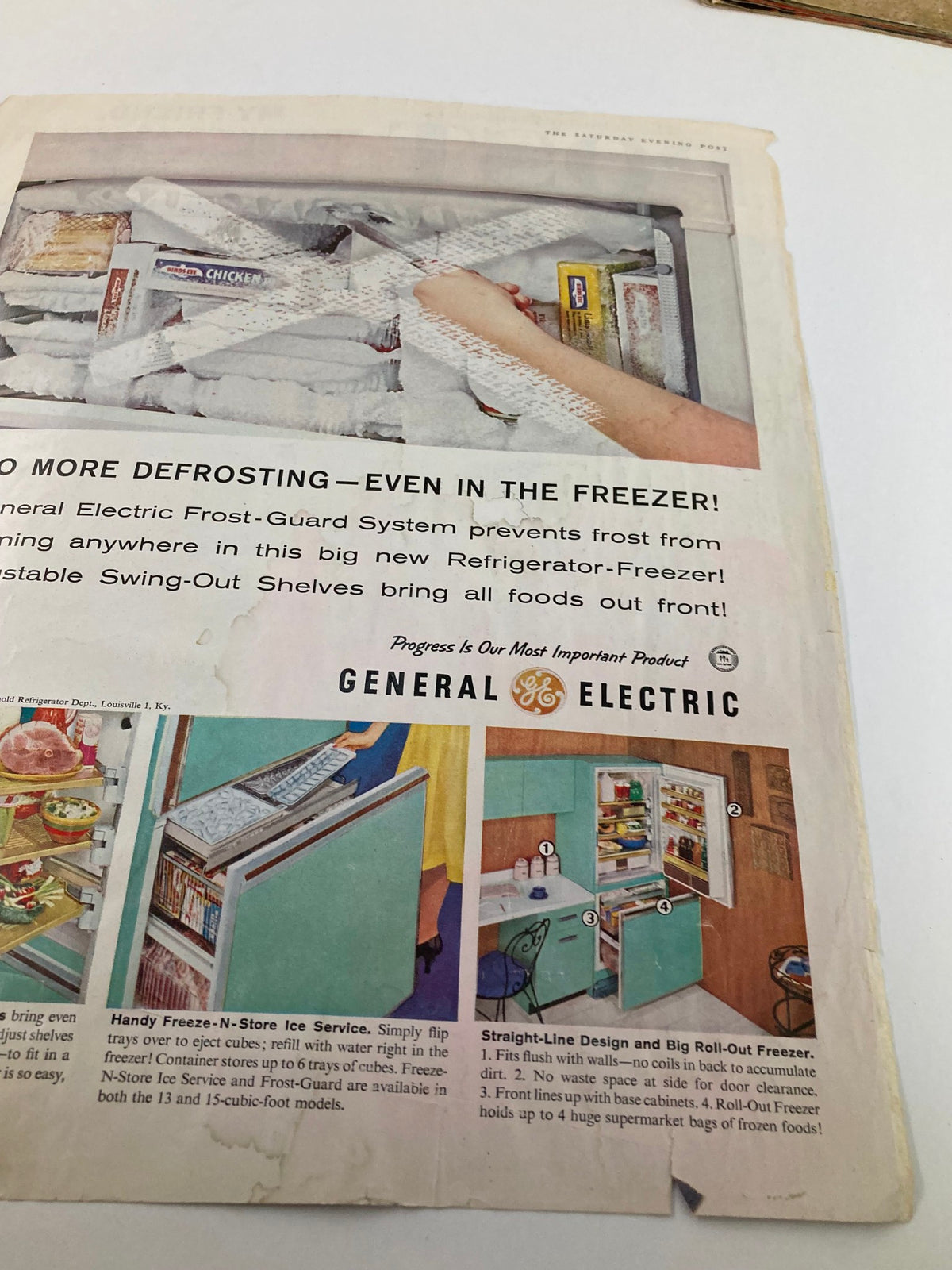 Back cover of The Saturday Evening Post June 11, 1960, advertising General Electric appliances, part of the issue featuring 'My Friend, Trotsky's Assassin'.