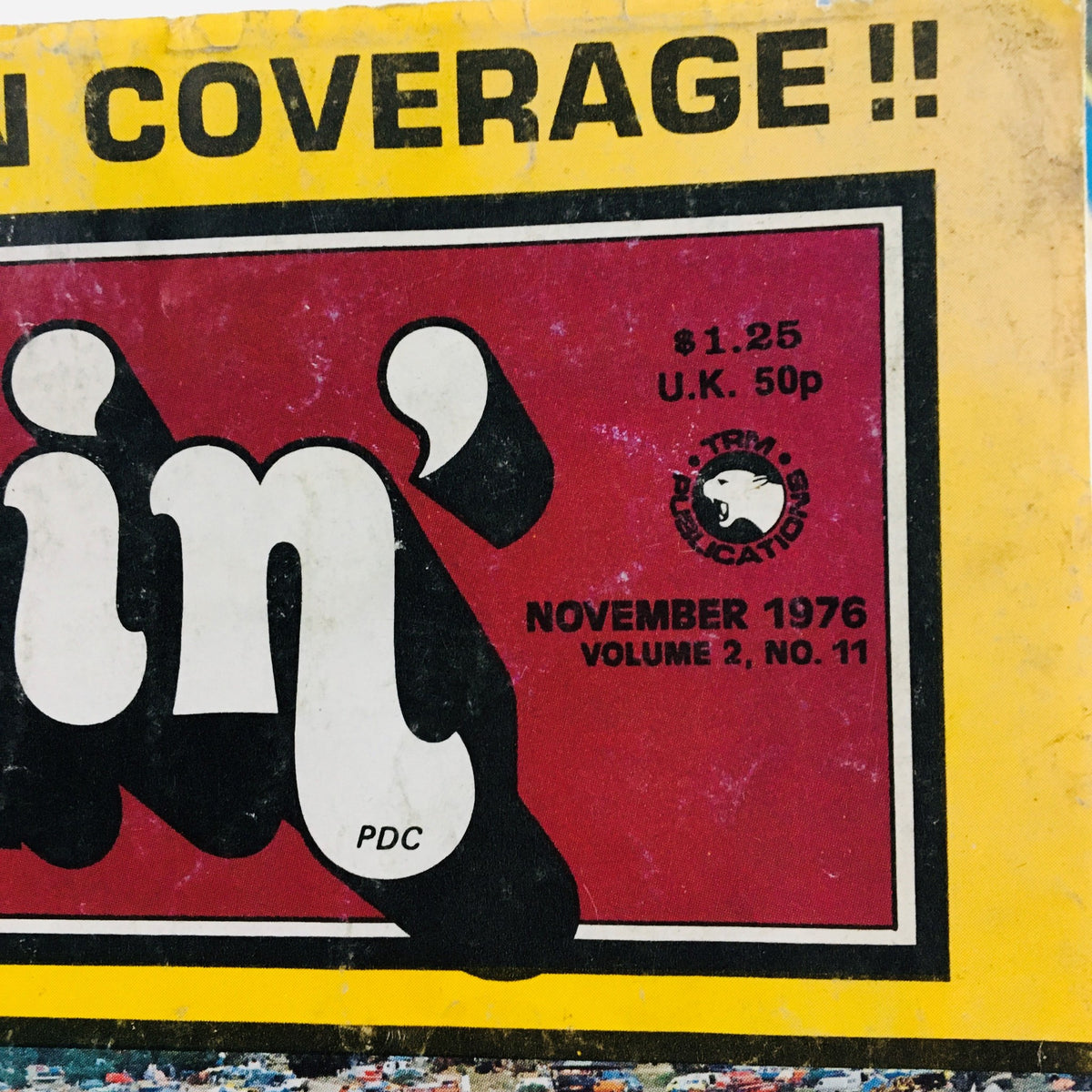 Cover of Truckin' Magazine November 1976, Volume 2, Number 11, featuring a bold title and price details, showcasing vintage automotive culture.