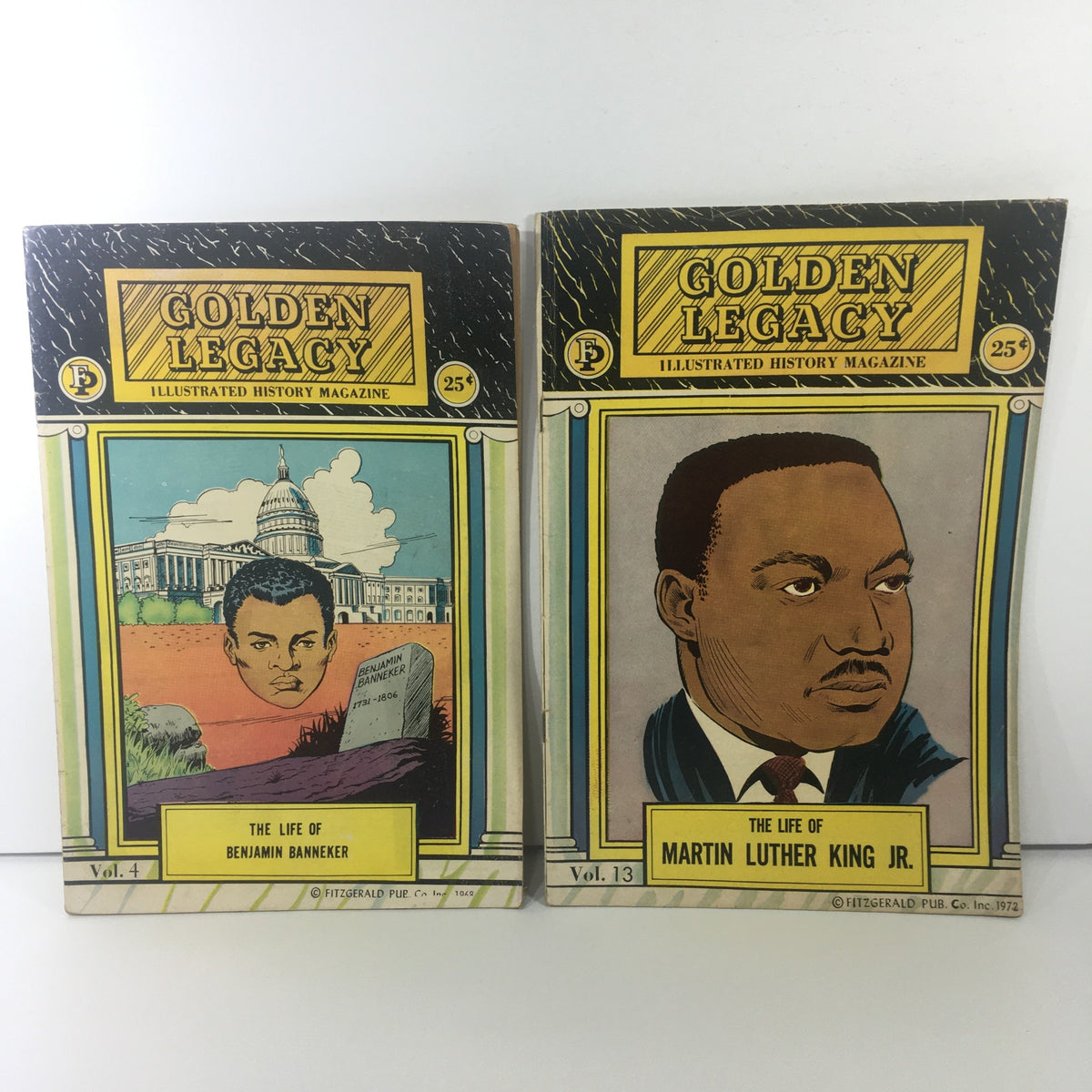 Lot of 13 Golden Legacy Illustrated History Magazine featuring Volume 4 The Life of Benjamin Banneker and Volume 13 The Life of Martin Luther King Jr.